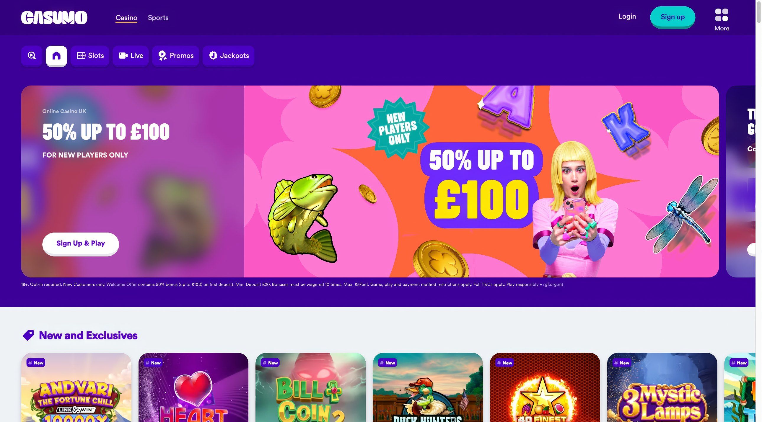 Casumo desktop screenshot 1