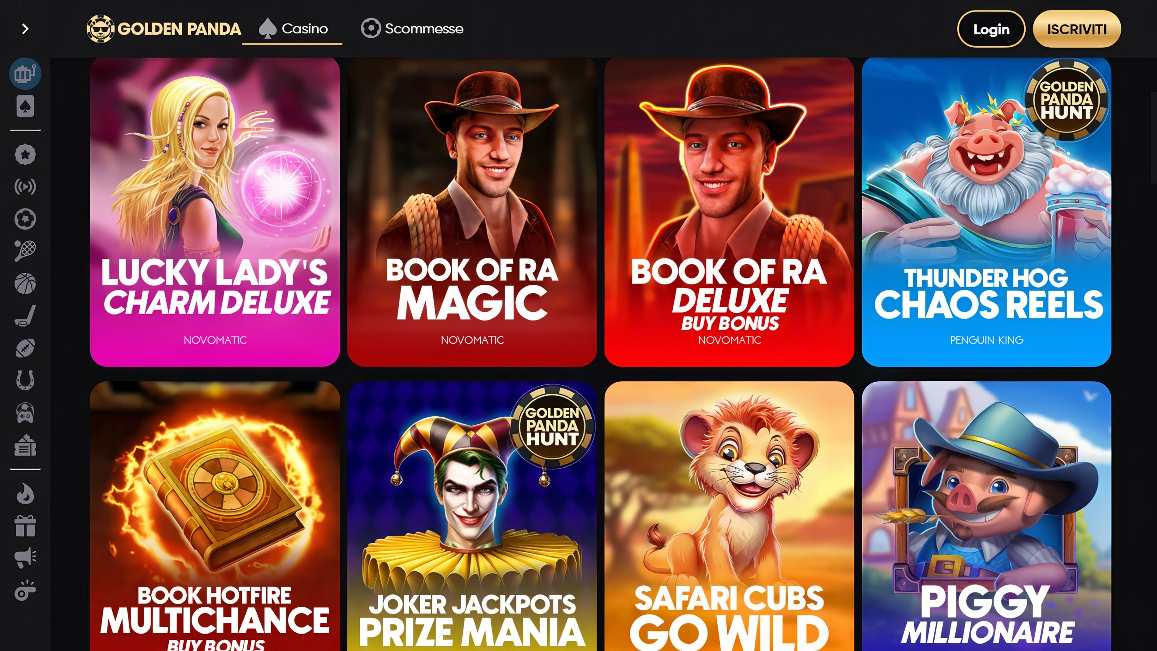 Golden Panda Casino desktop screenshot 2