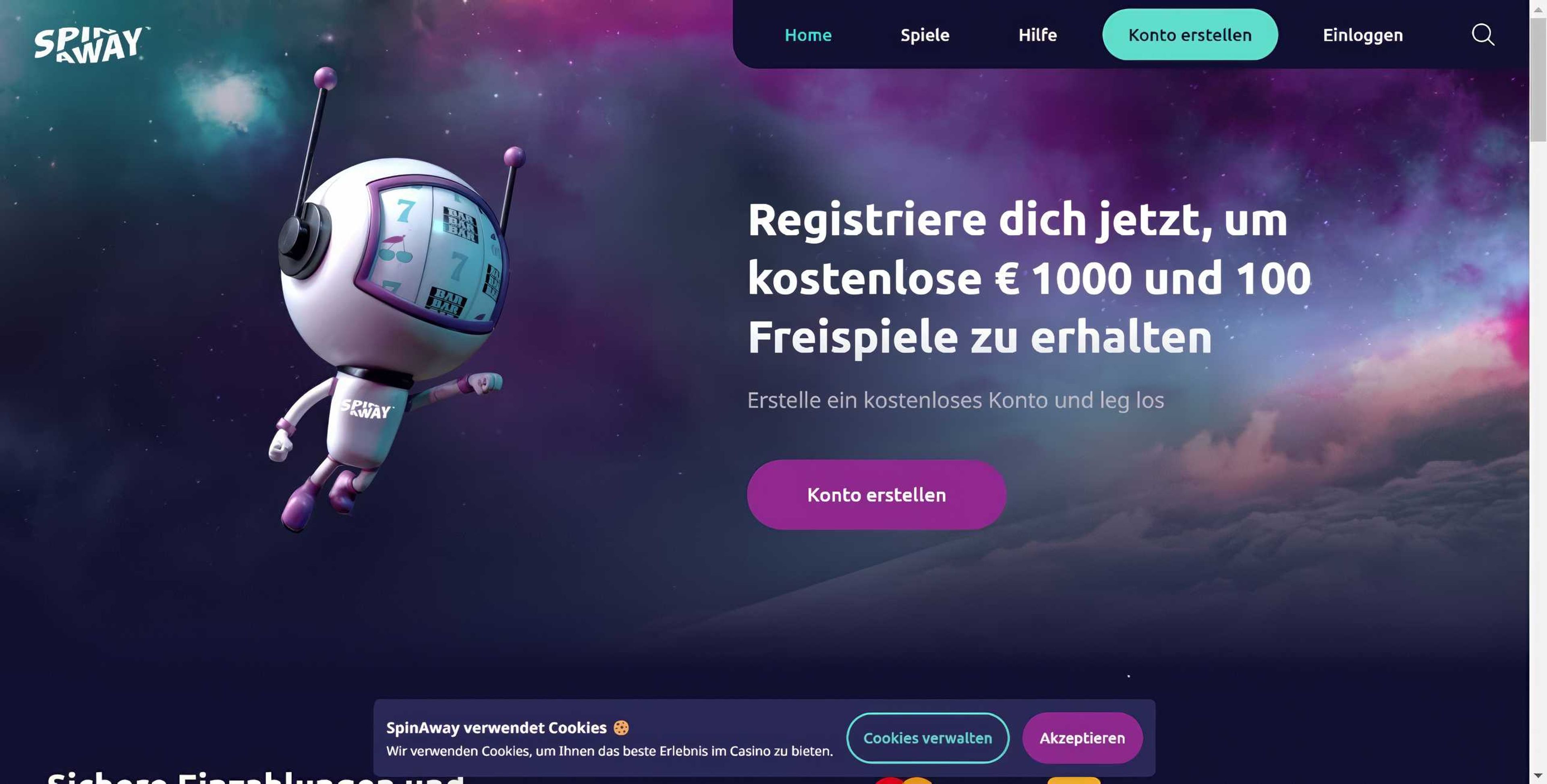 Spinaway desktop screenshot 1