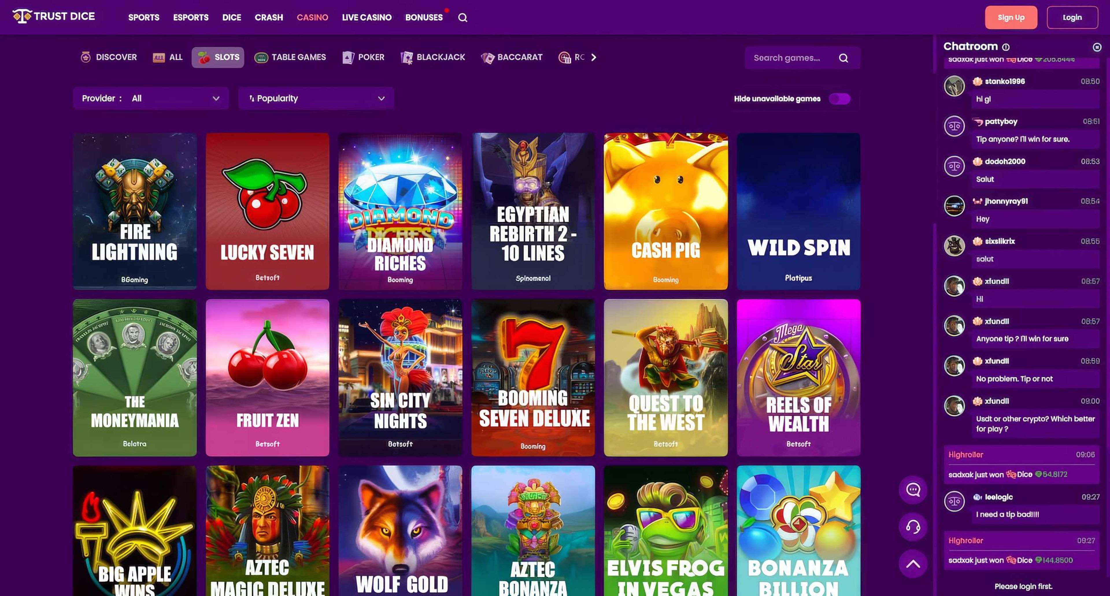 TrustDice desktop screenshot 2