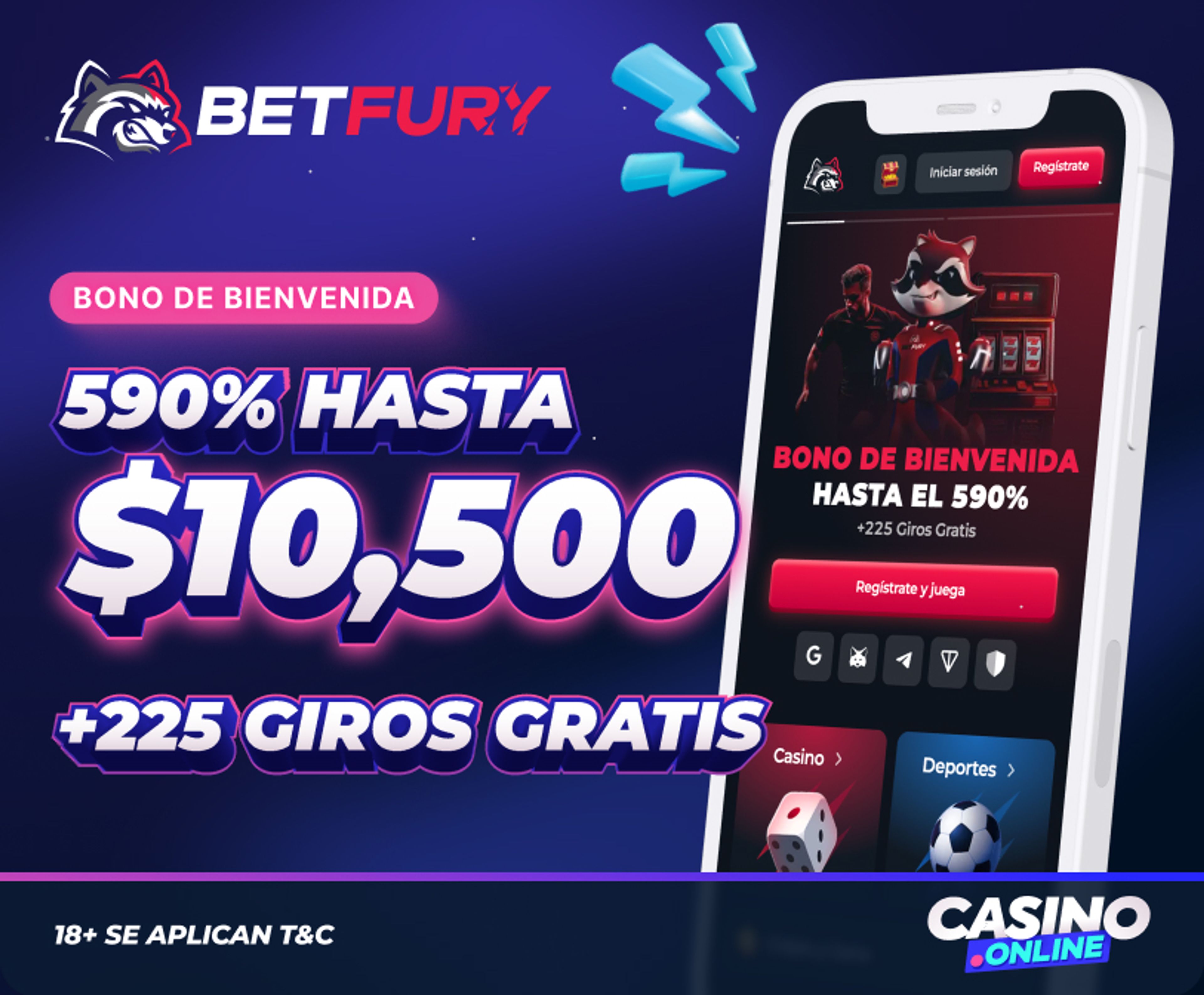 Bono de bienvenida de Betfury.