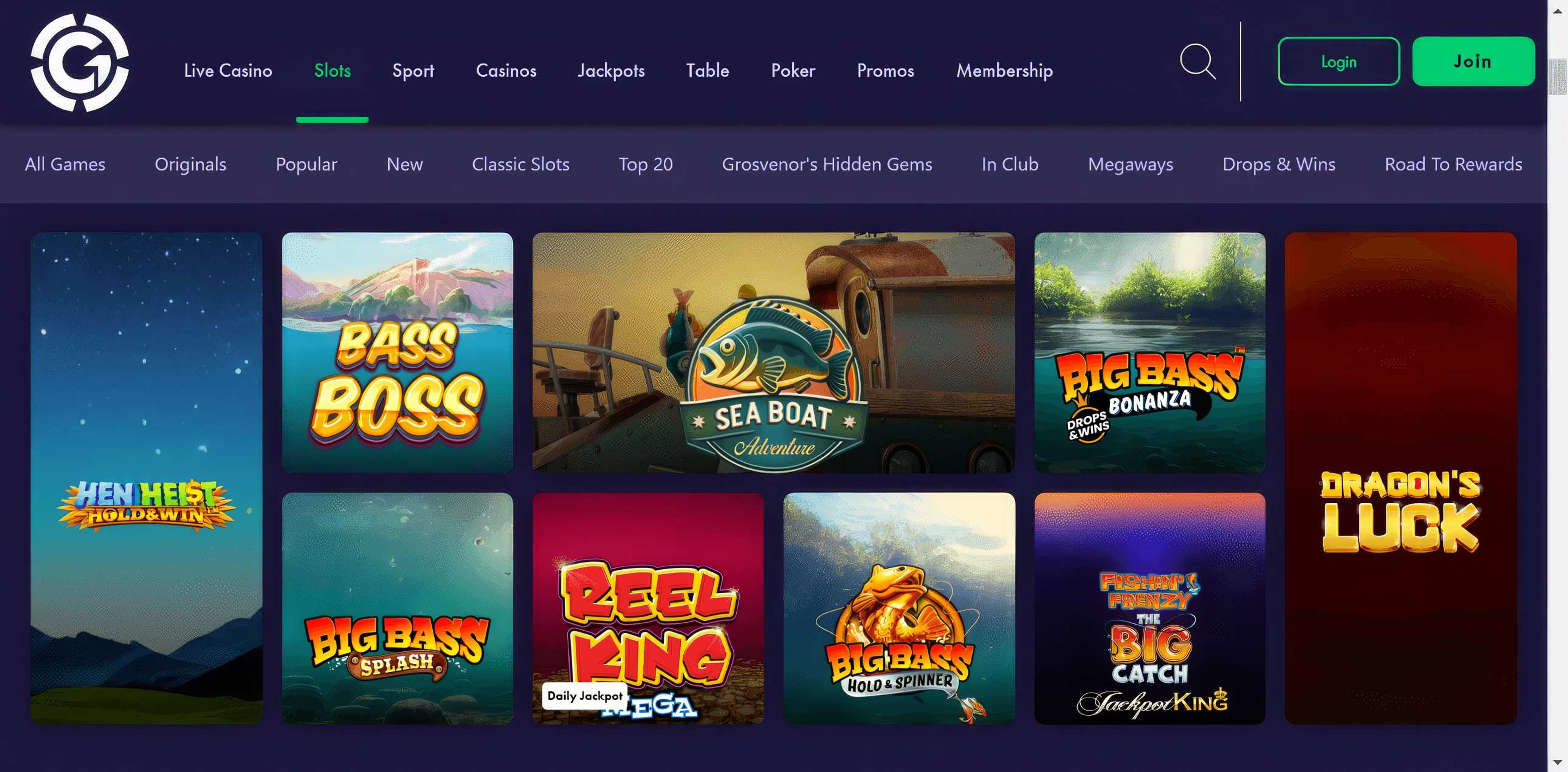 Grosvenor Casinos desktop screenshot 2