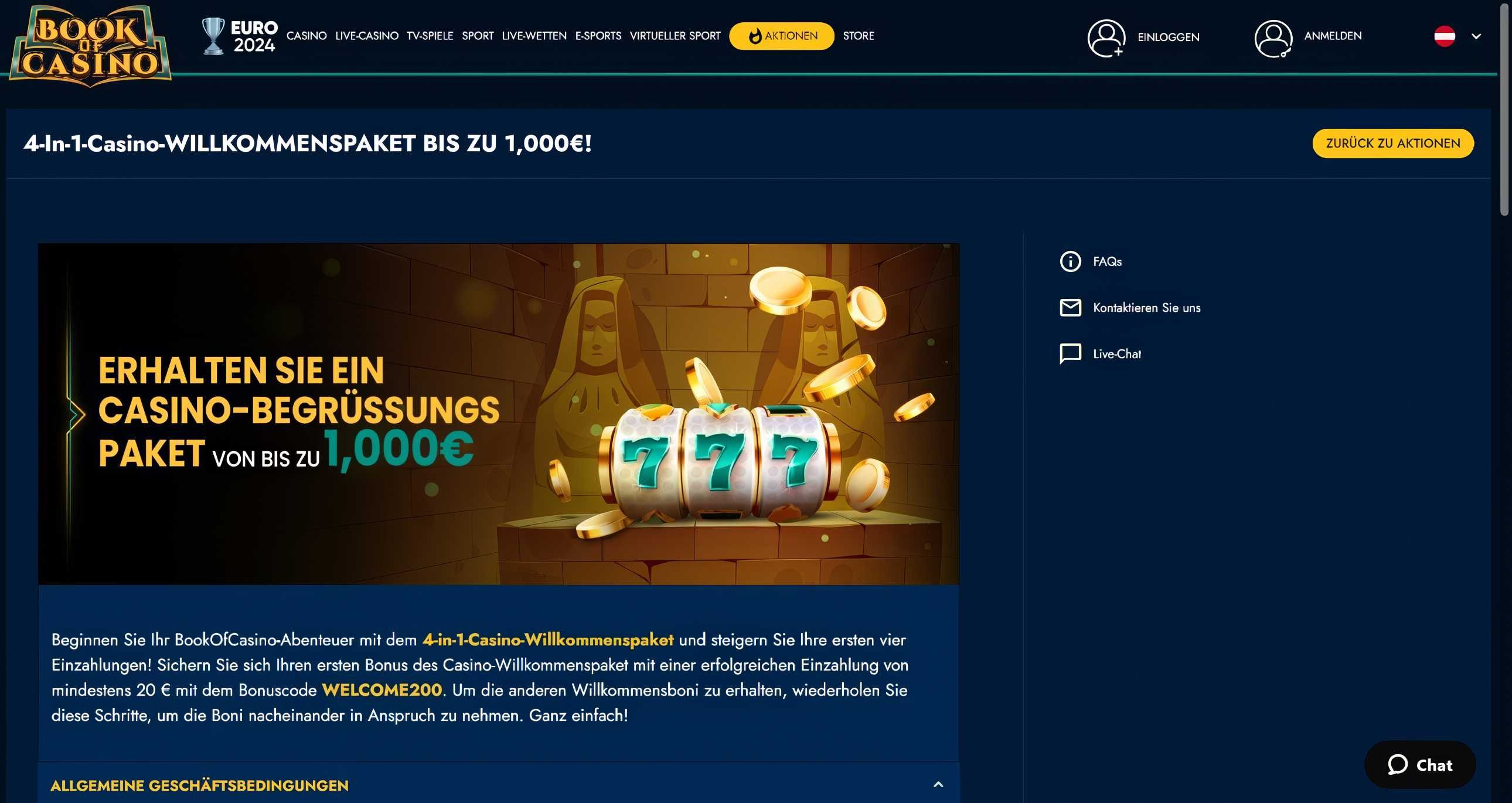 BookofCasino desktop screenshot 1