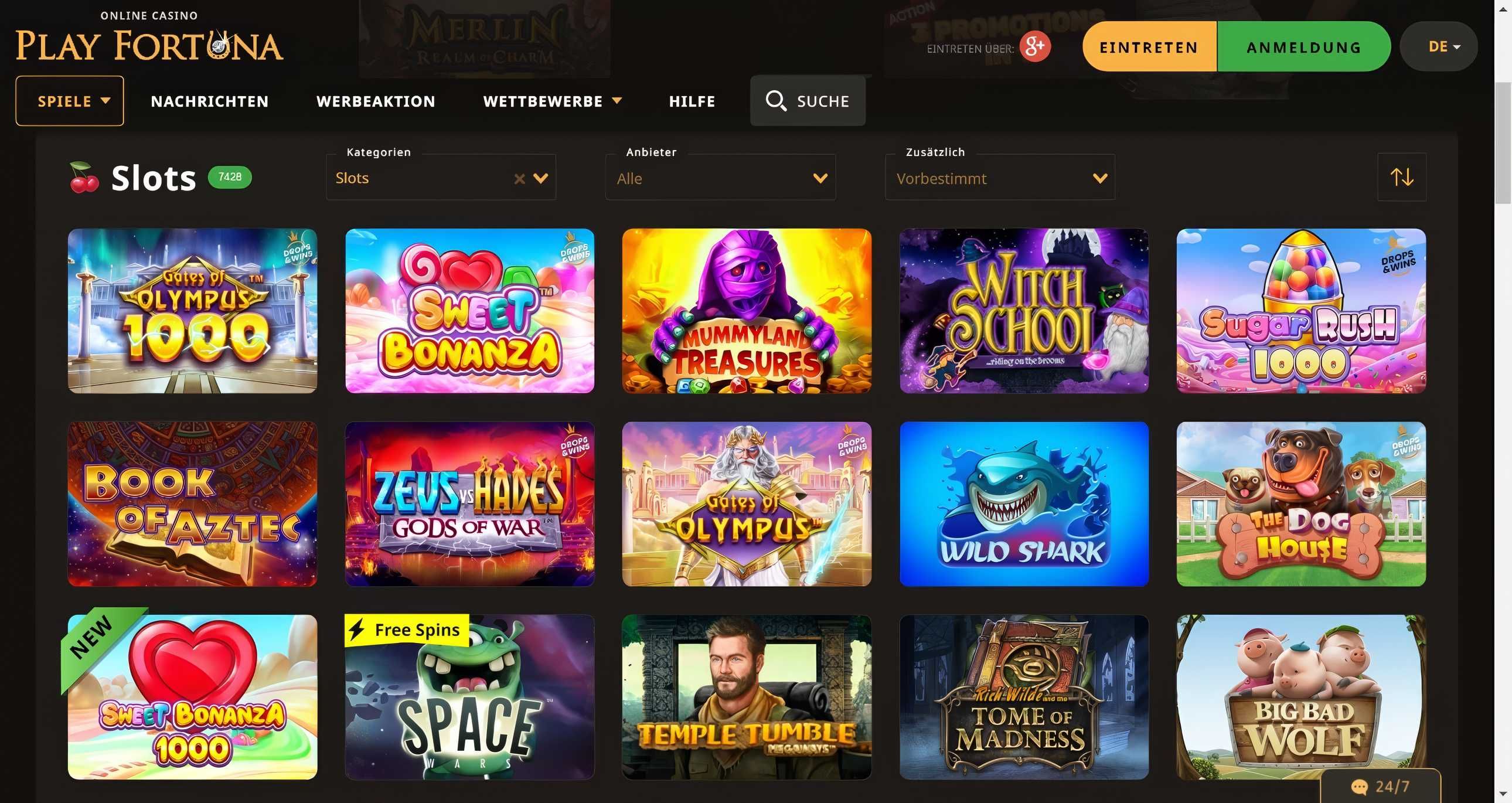 PlayFortuna desktop screenshot 2