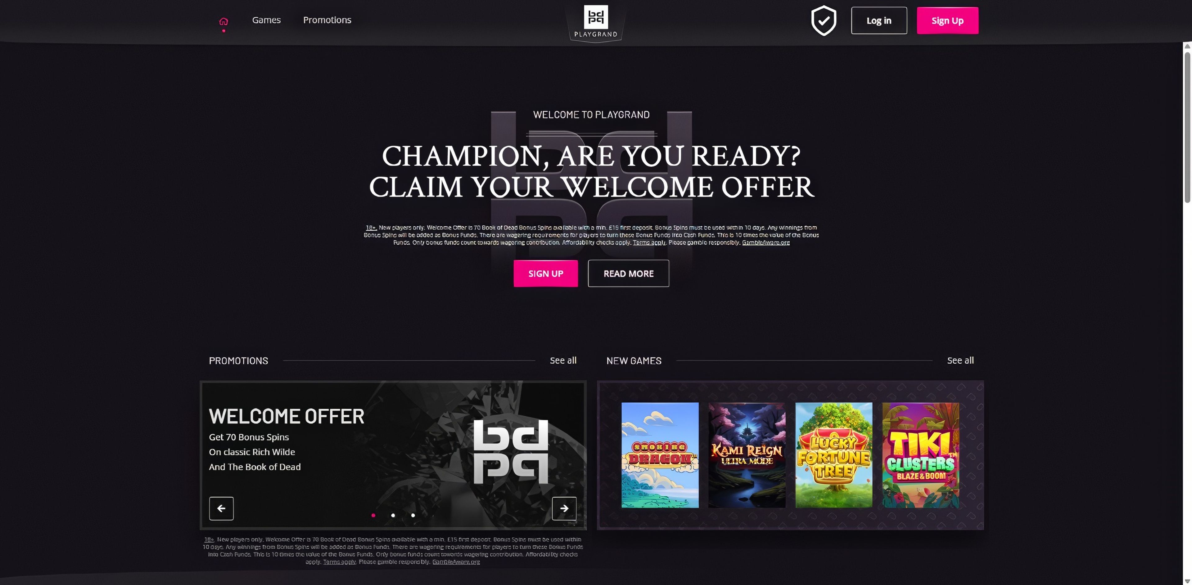 PlayGrand desktop screenshot 1