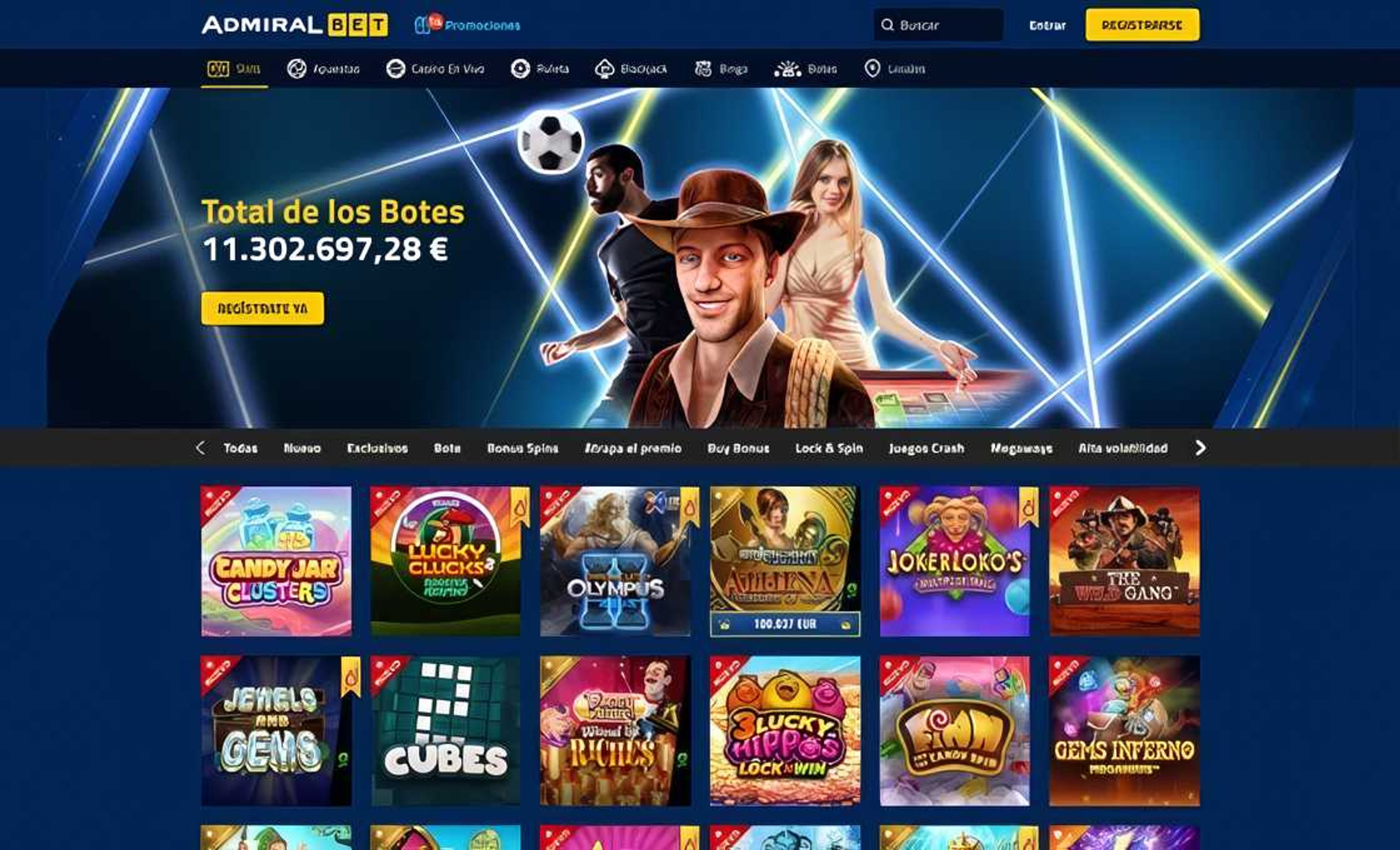 Admiralbet desktop screenshot 2