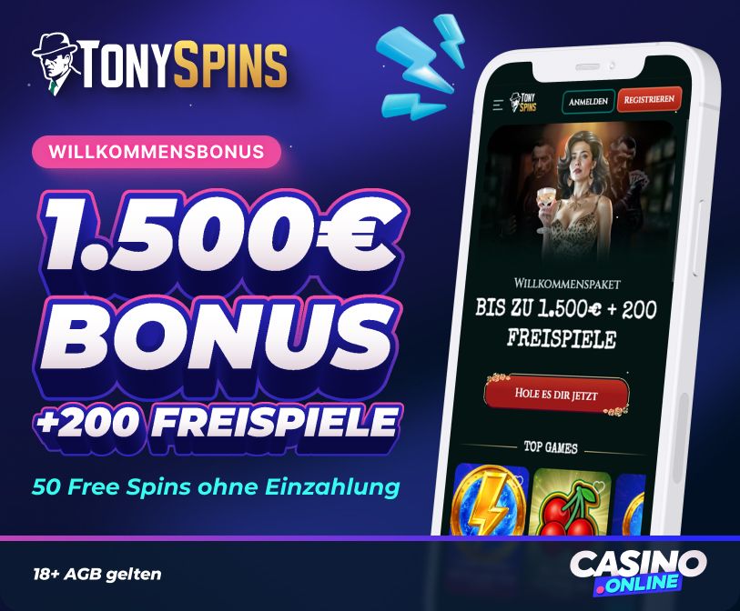 TonySpins Casino Willkommensbonus