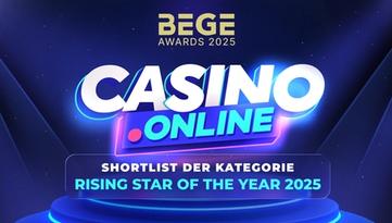 Rising Star of the Year 2025 - Casino.online nominiert!