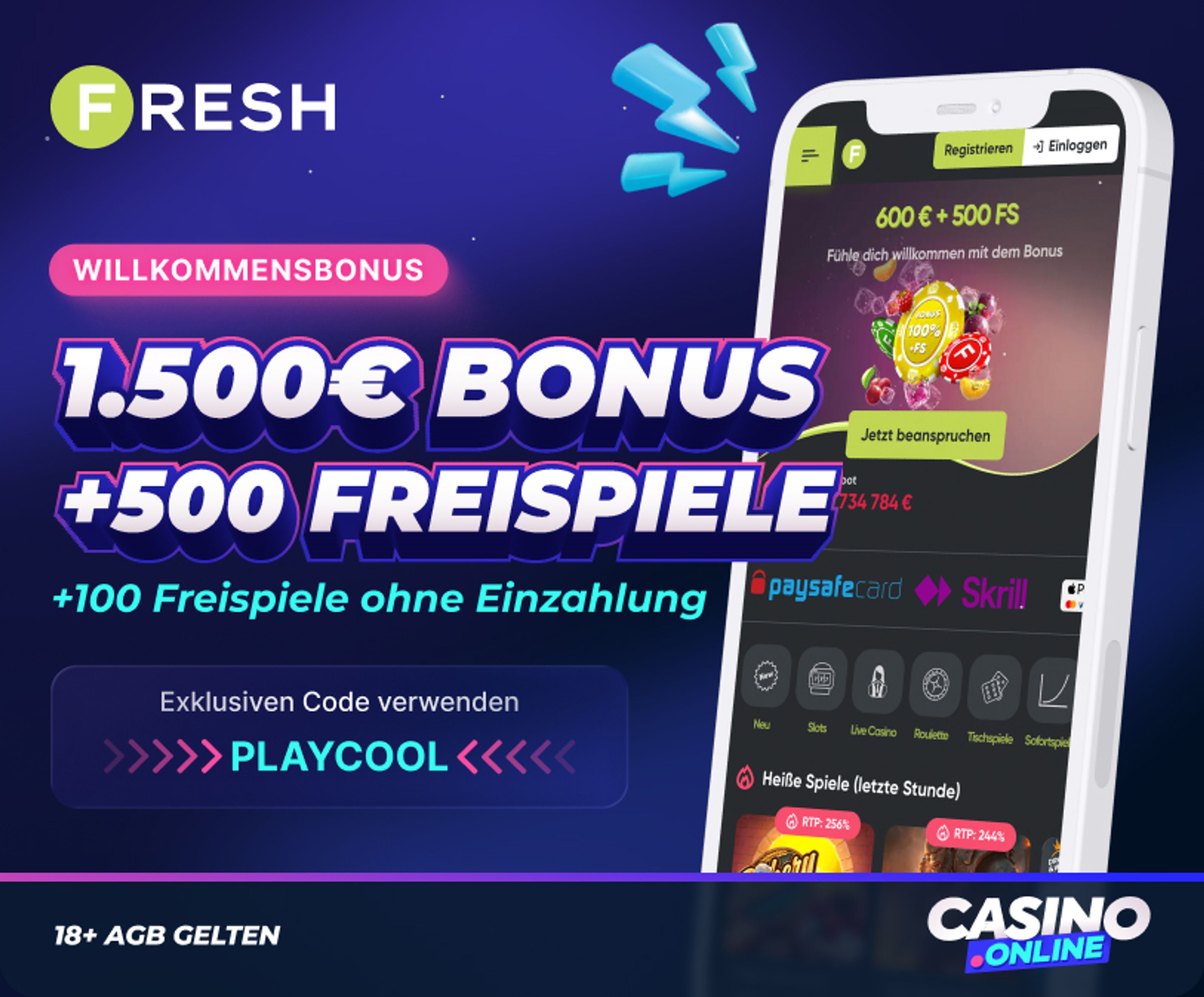 Fresh Casino Willkommensbonus