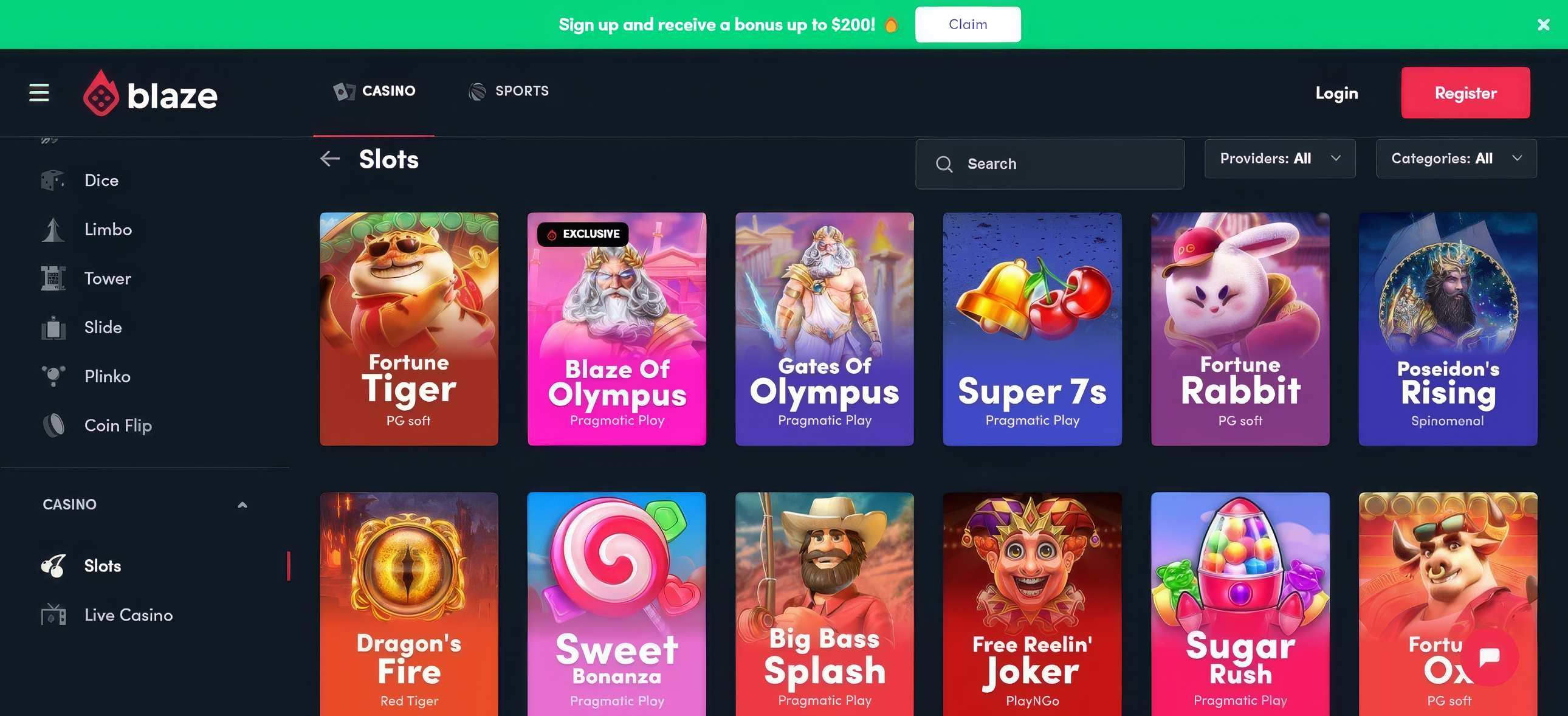 Blaze desktop screenshot 2