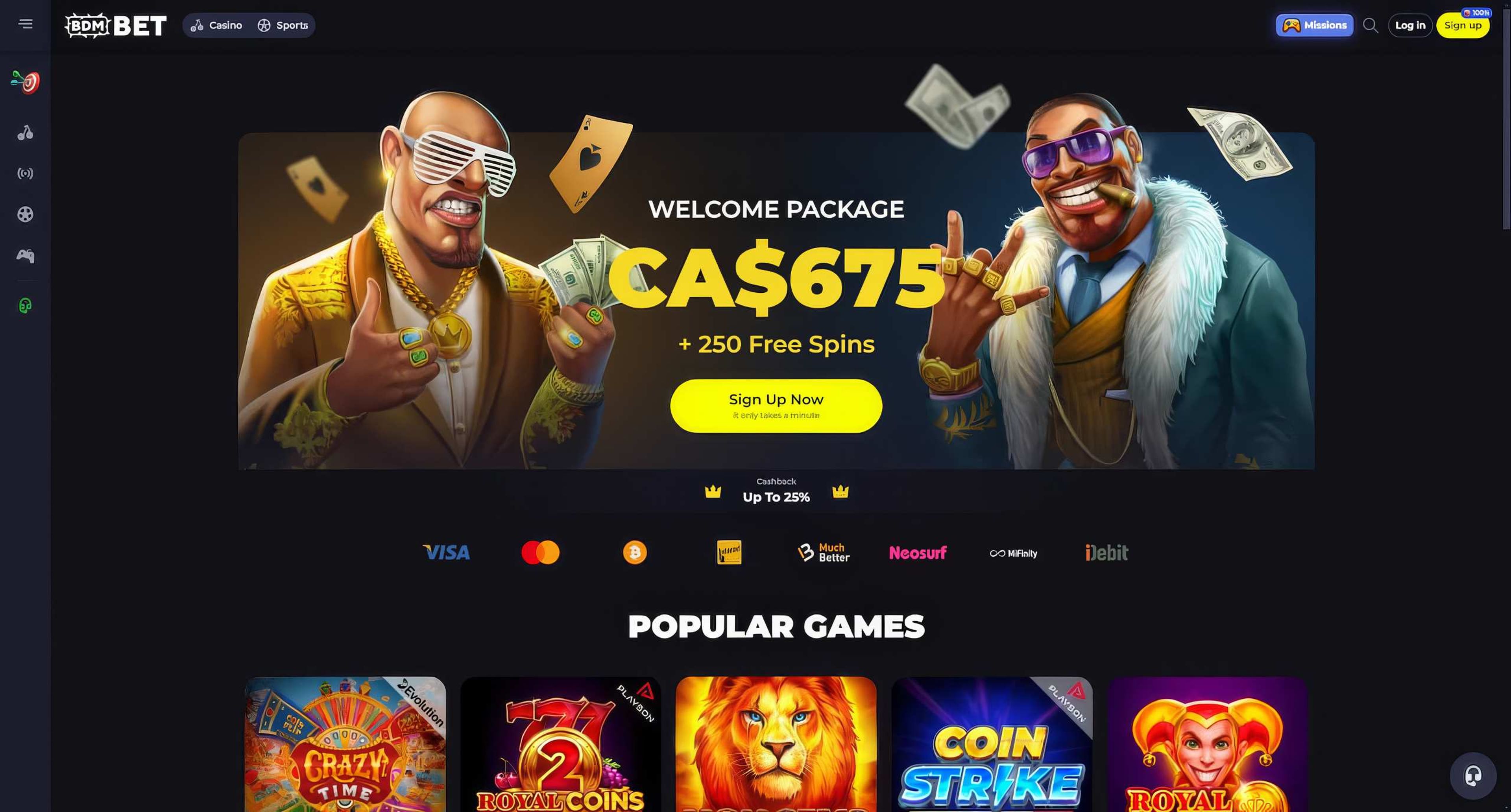 Bdmbet desktop screenshot 1