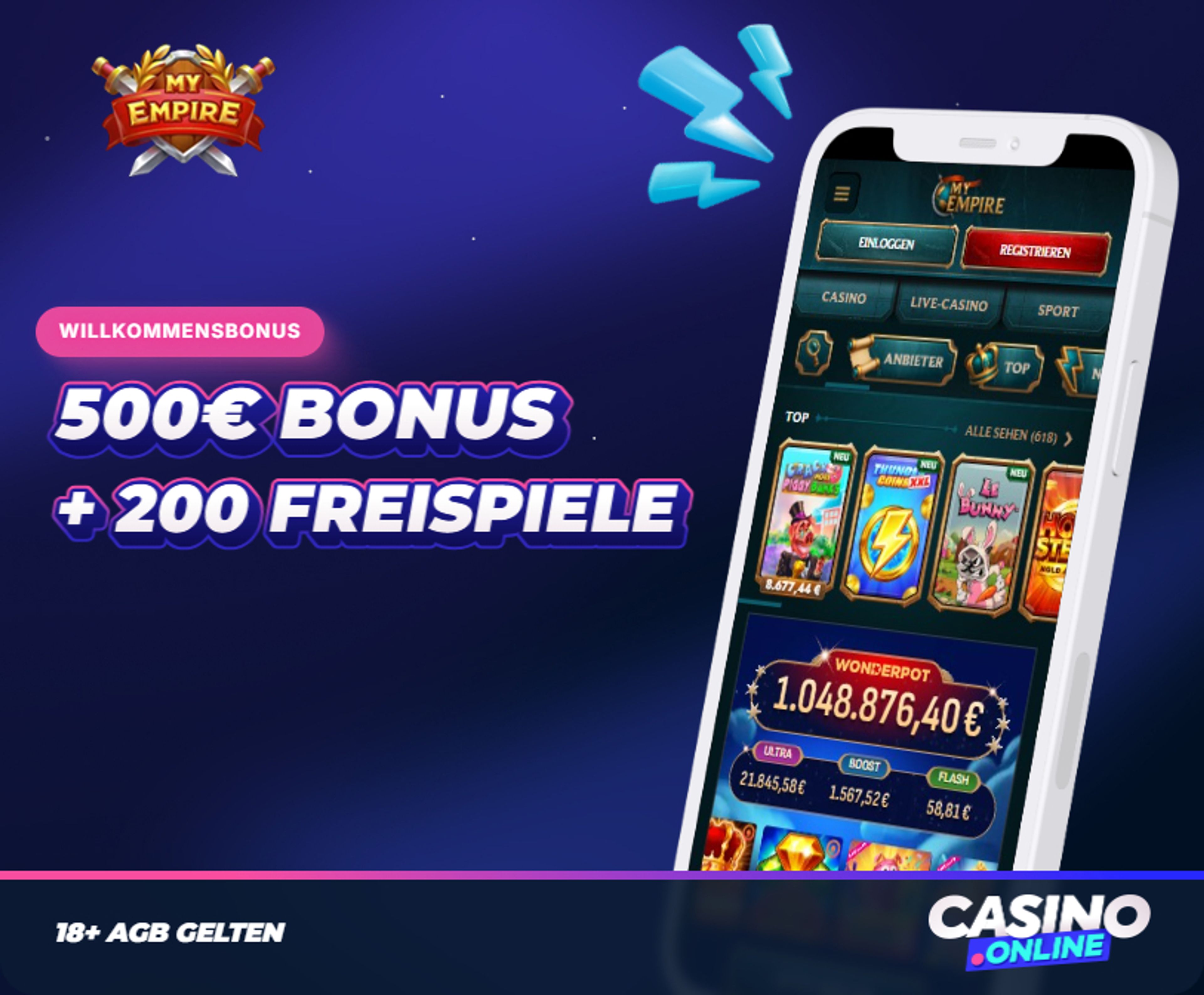 MyEmpire Casino Willkommensbonus