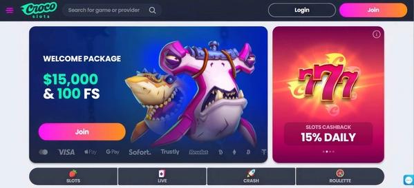 Crocoslots desktop screenshot 1