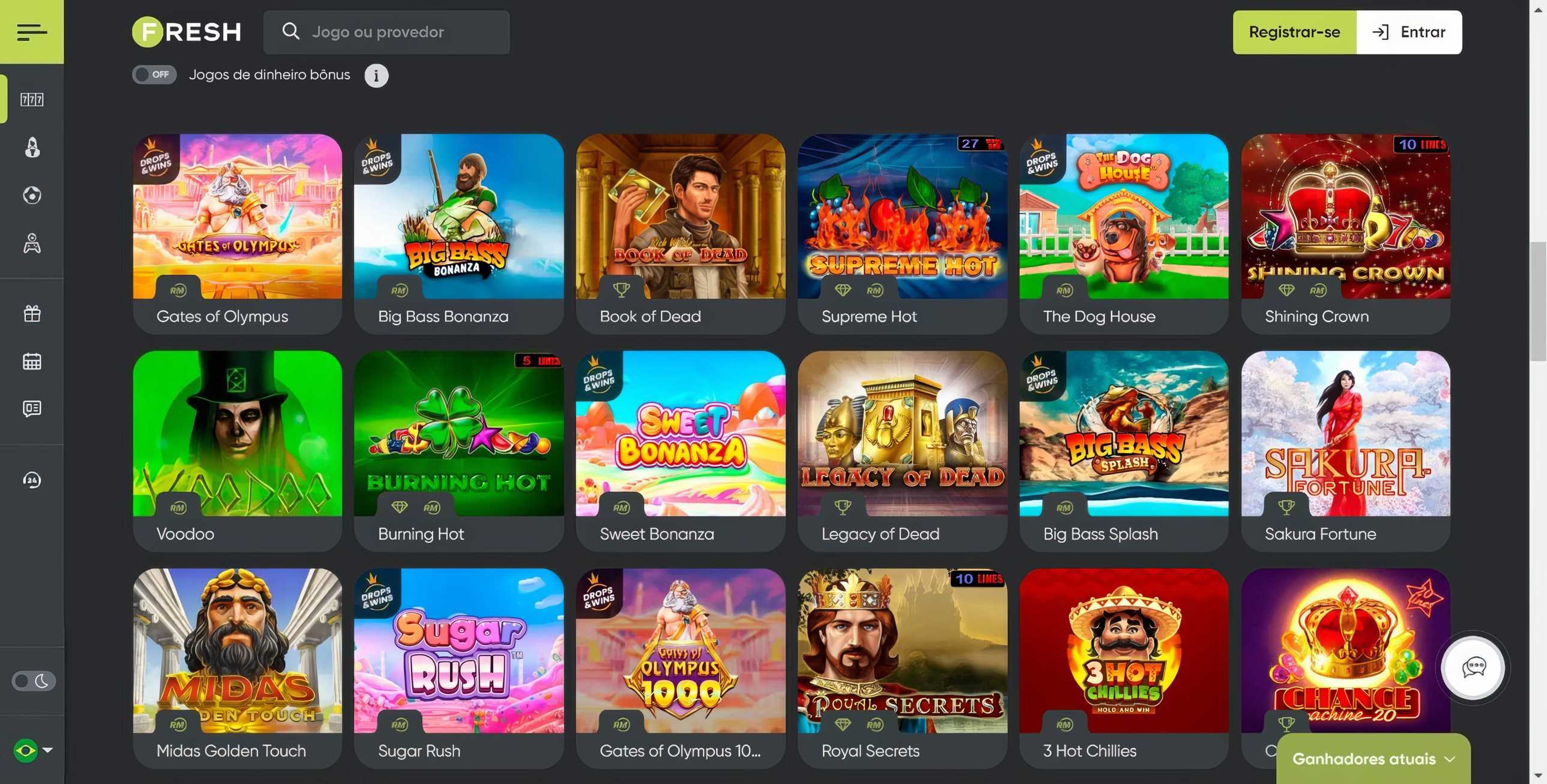 Fresh Casino desktop screenshot 2