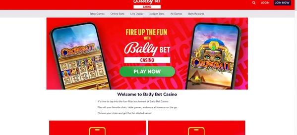 Bally Bet Homepage