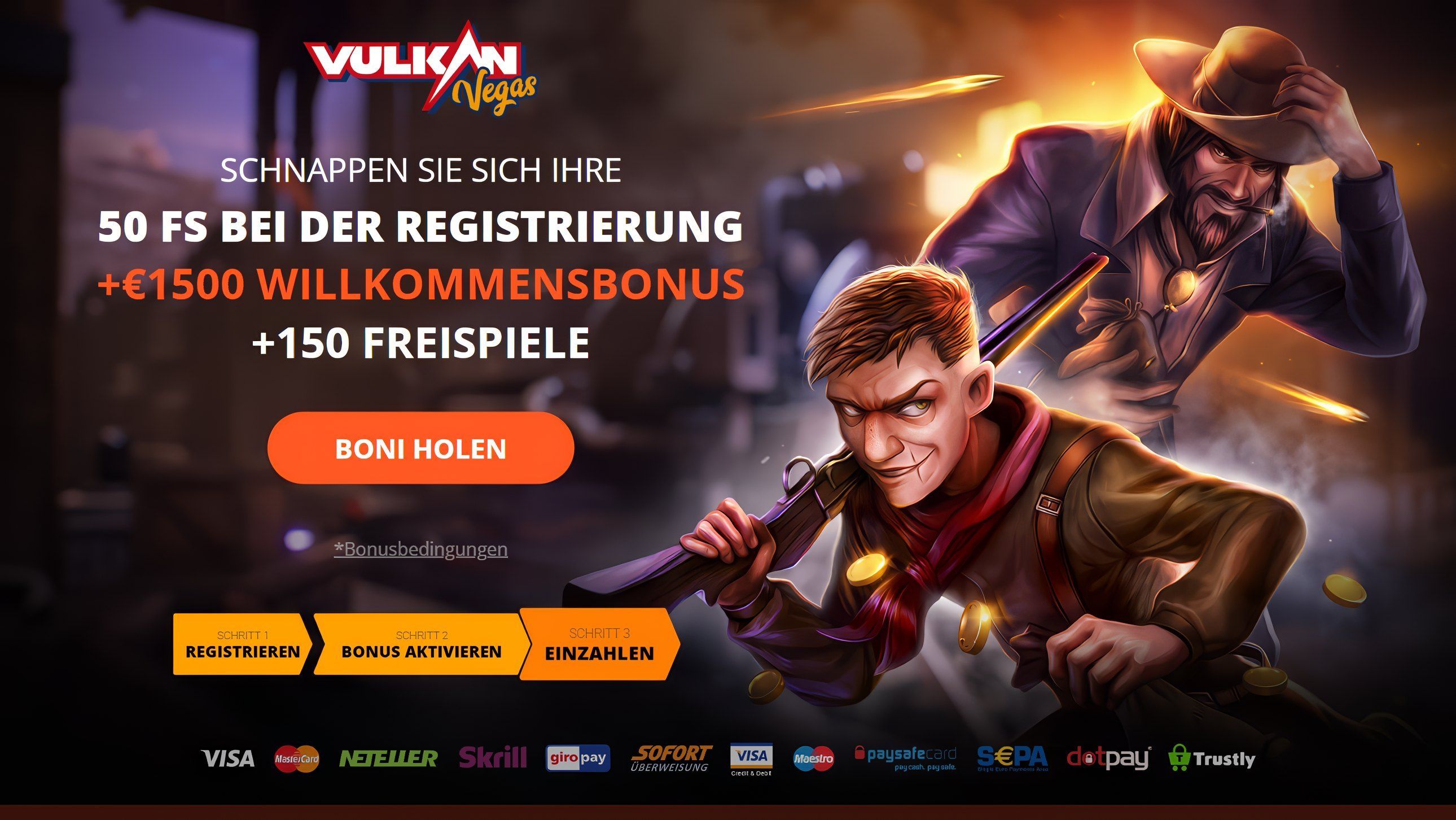 Vulkan Vegas 50 Freispiele Desktop