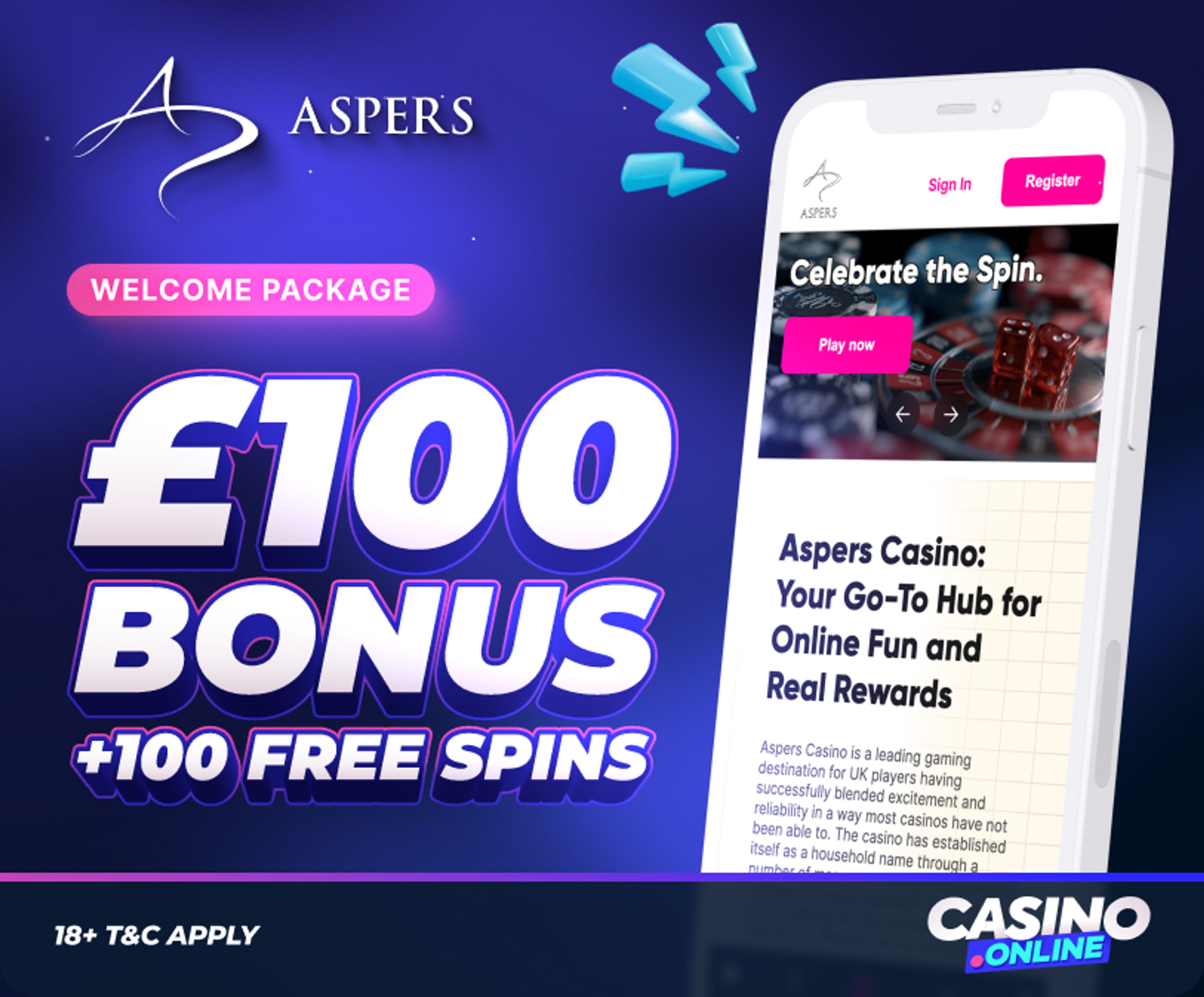 Aspers Casino Welcome Bonus
