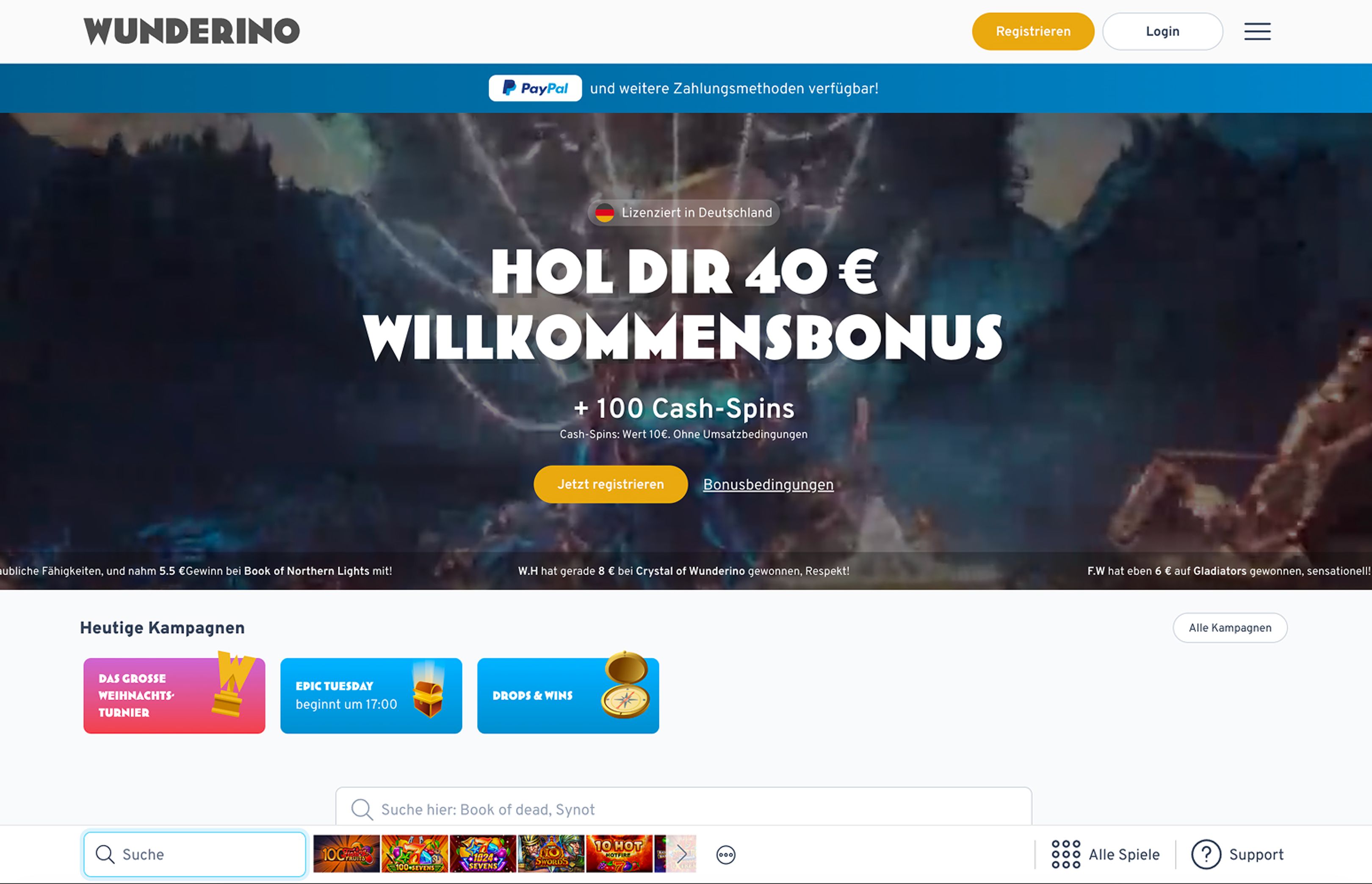 Wunderino desktop screenshot 1