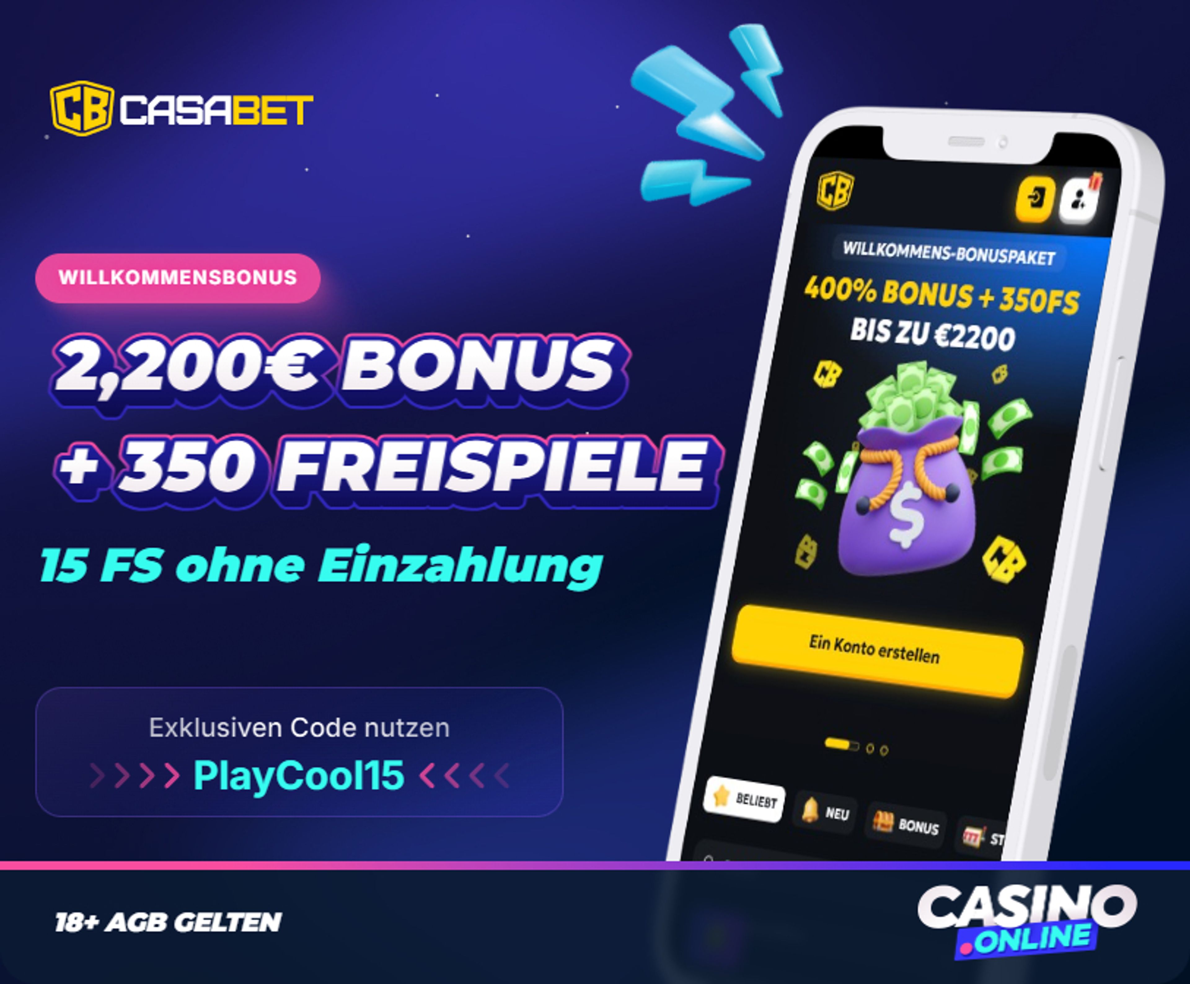 Casabet Casino Willkommensbonus