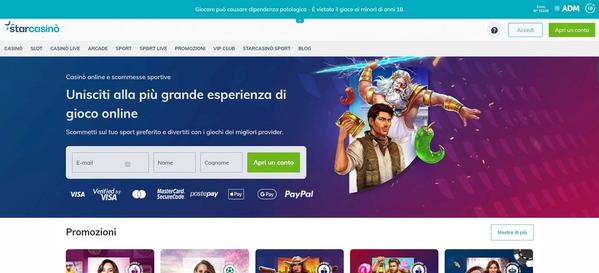Starcasino.it desktop screenshot 1