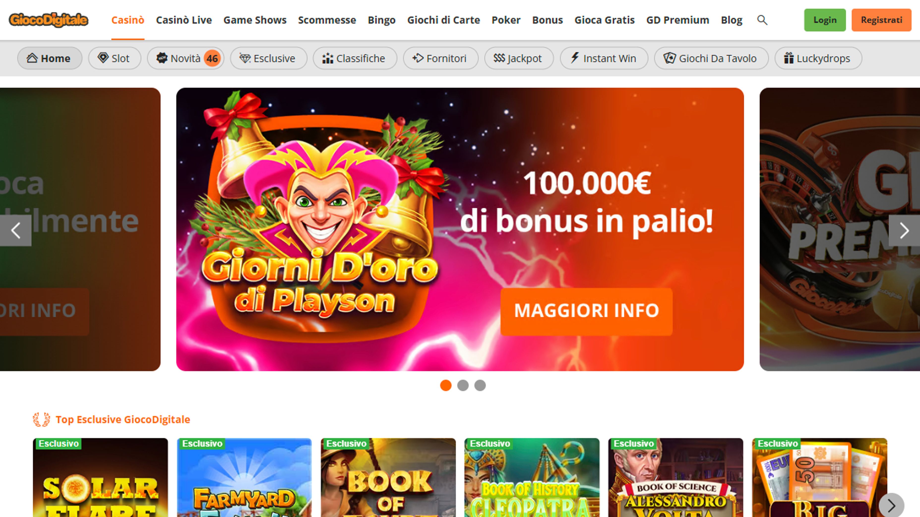 Giocodigitale desktop screenshot 1