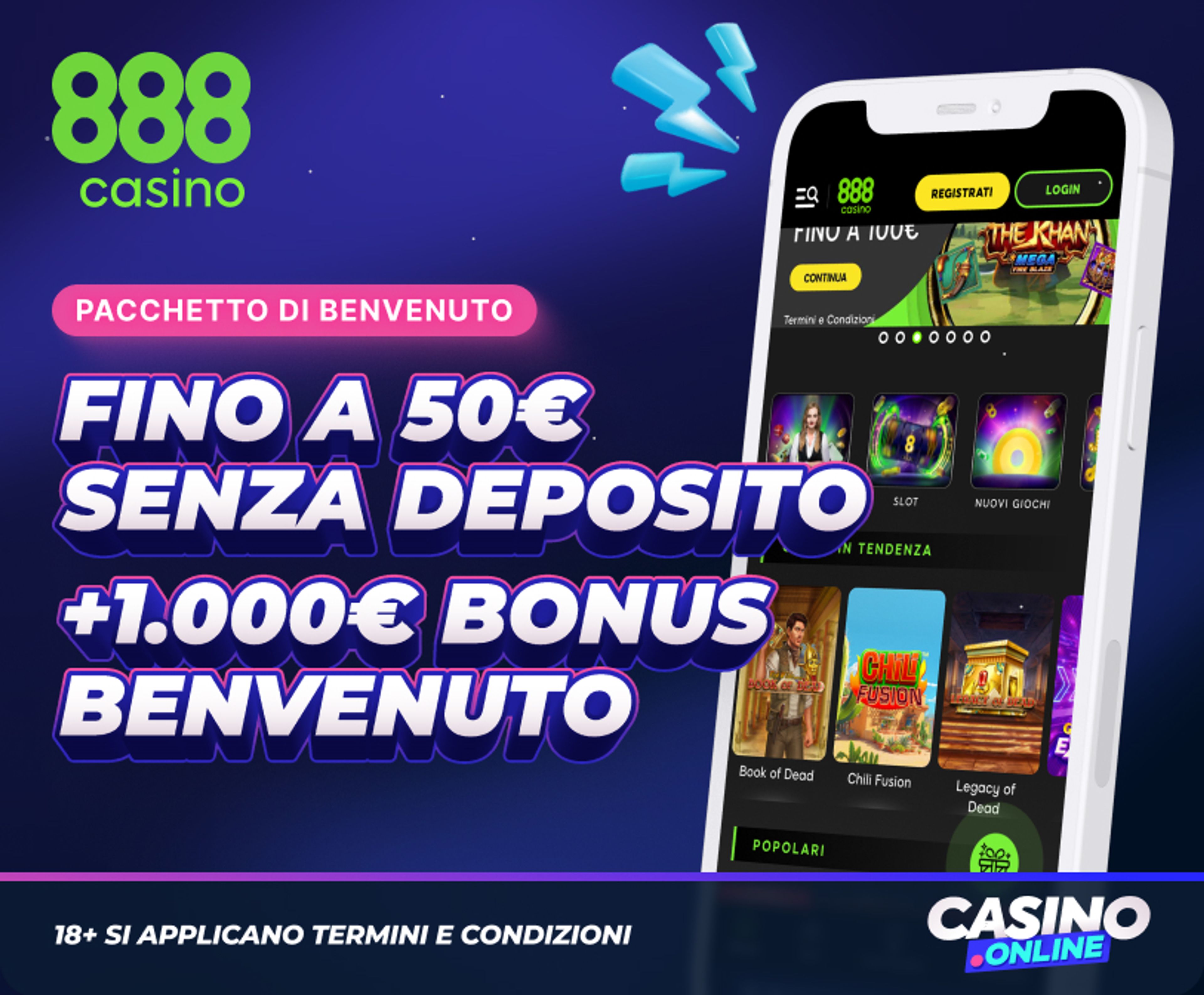 888 Casino Bonus Benvenuto
