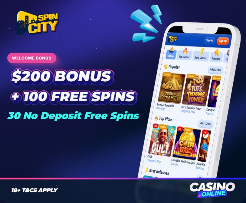 SpinCity Casino Welcome Bonus