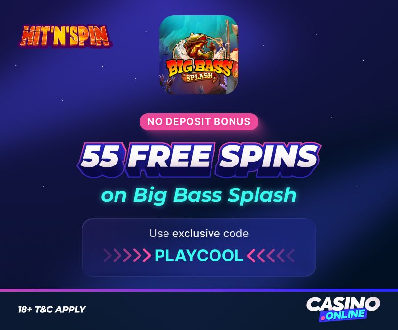 HitNSpin Casino Bonus 2026 - 55 No Deposit Free Spins