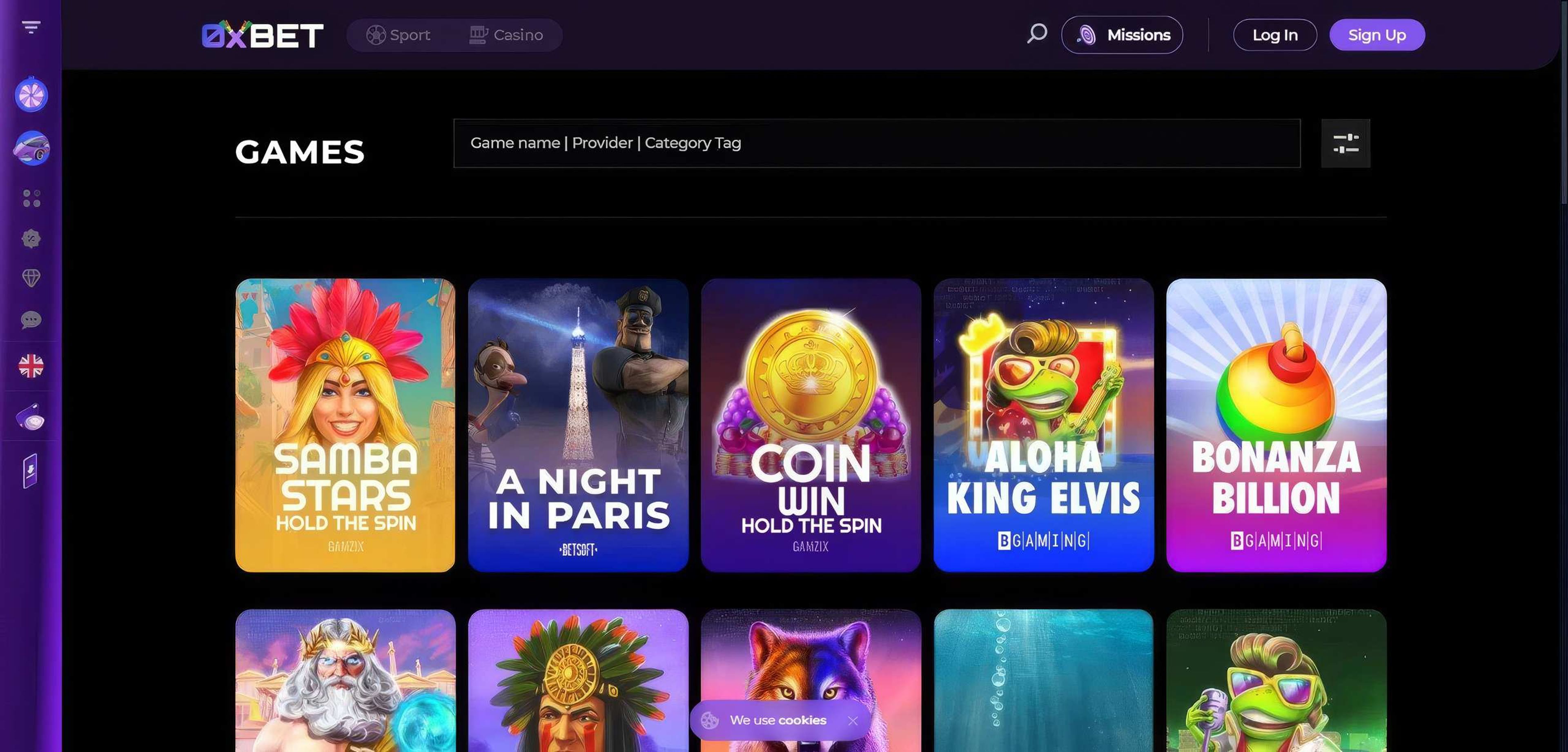 0xbet desktop screenshot 2