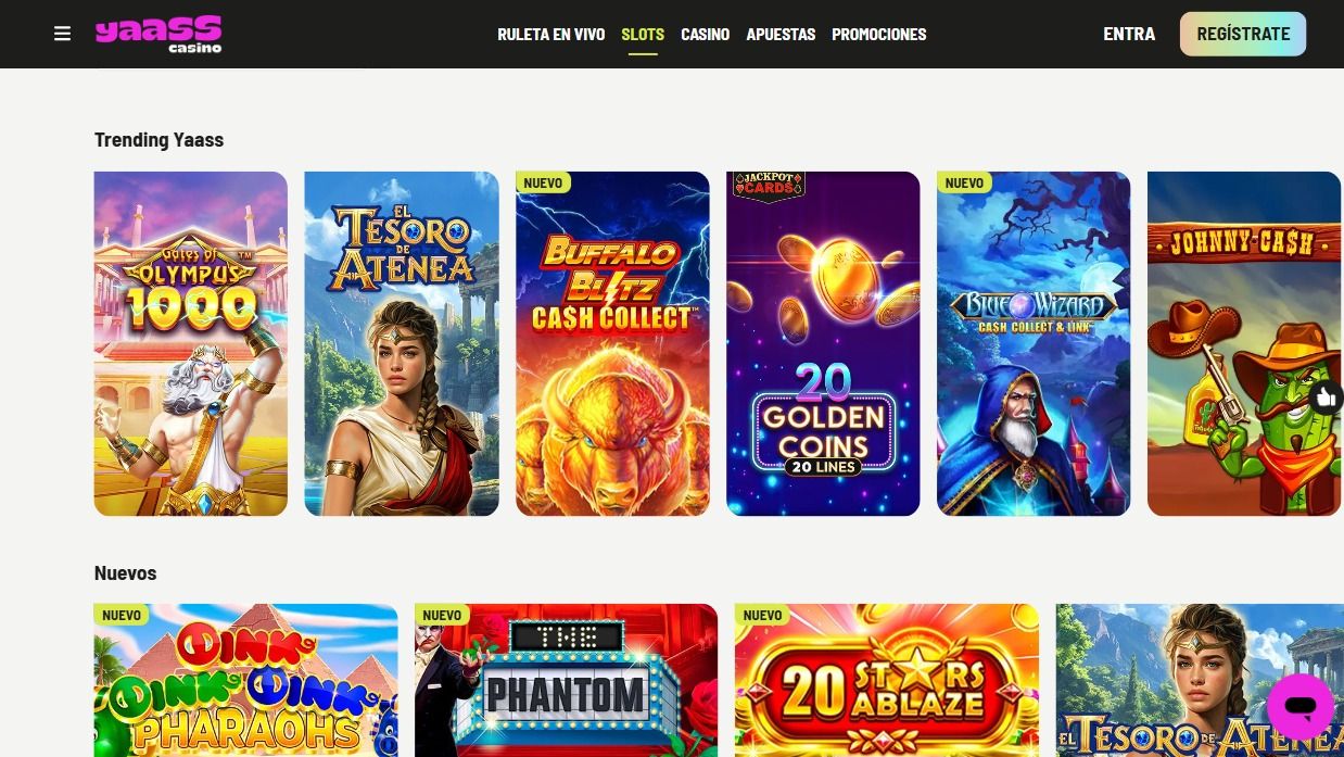 Yaass Casino desktop screenshot 5