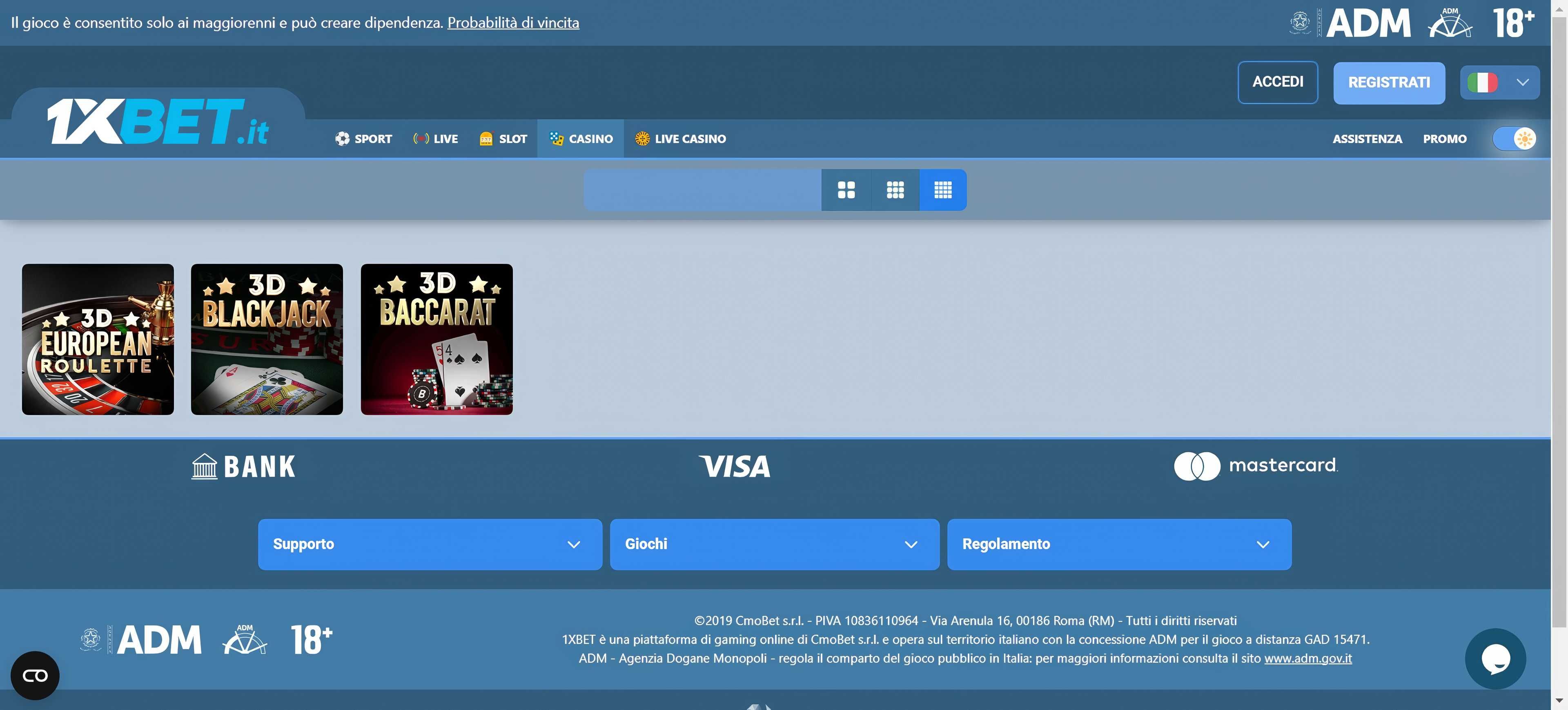 1xBet desktop screenshot 1