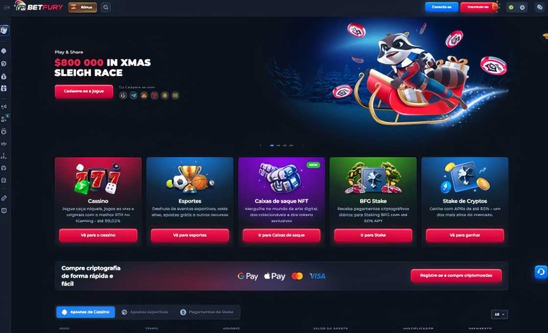 BetFury desktop homepage