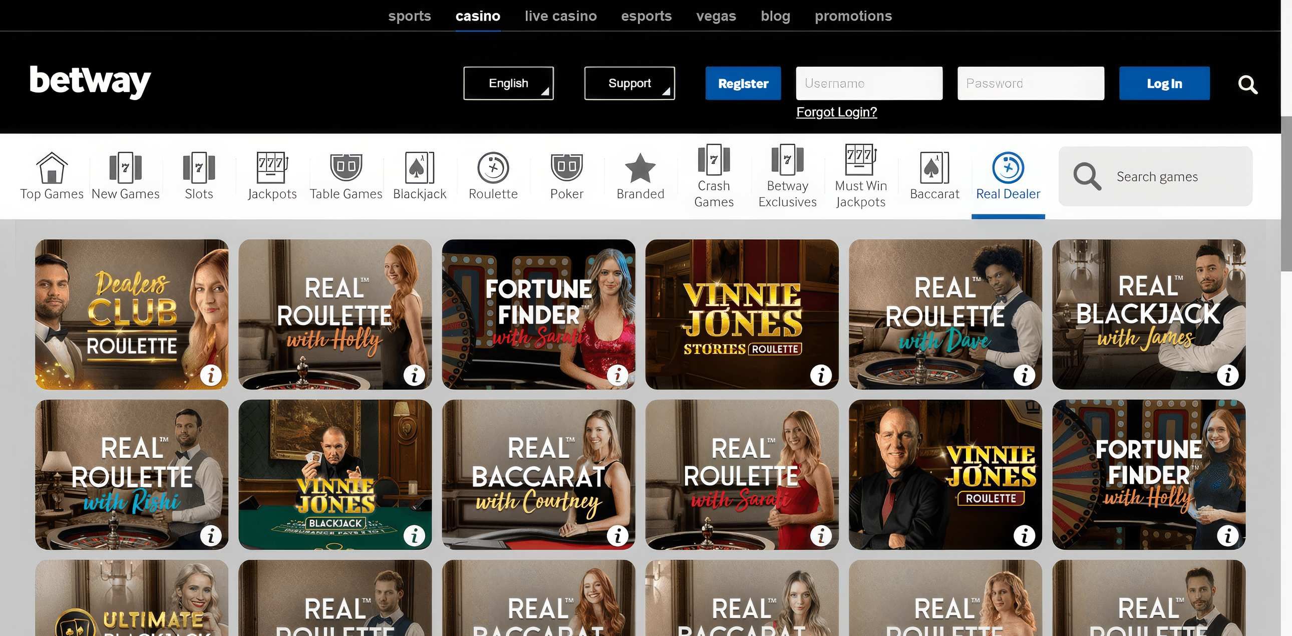 Betway desktop screenshot 1