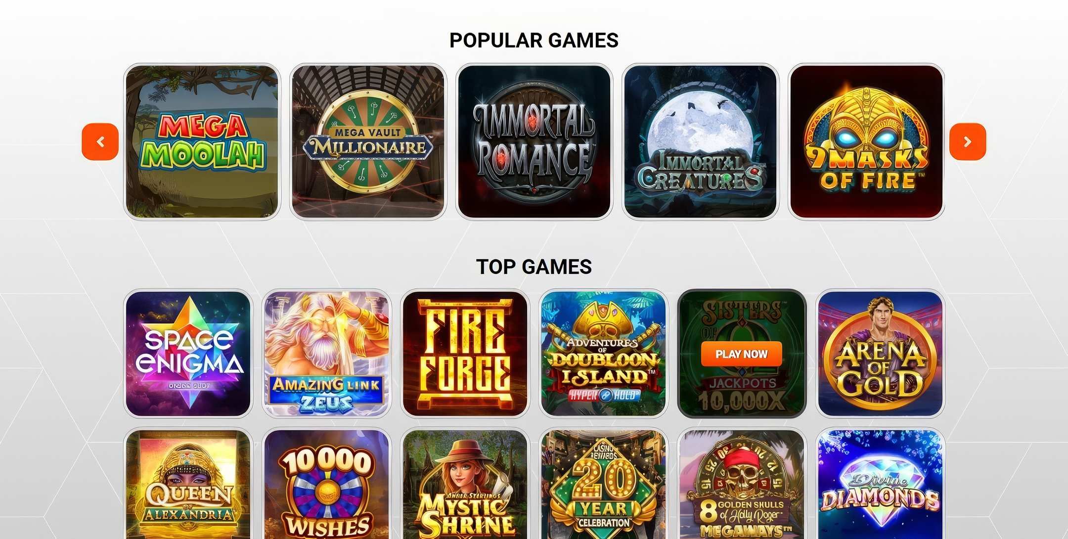 Zodiac Casino desktop screenshot 2