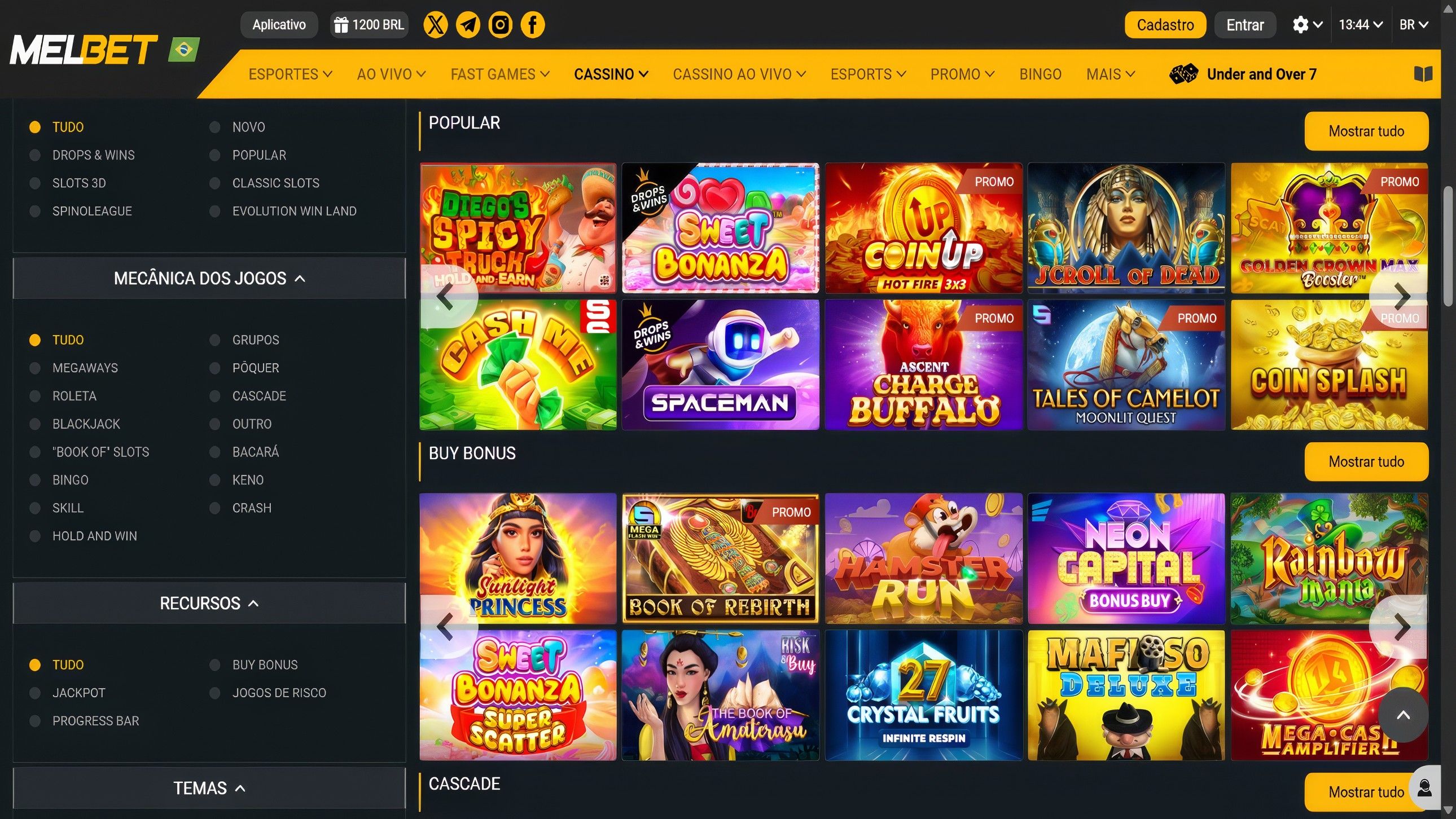 Melbet desktop screenshot 2