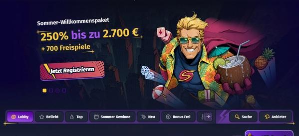 Spinlander Startseite Desktop