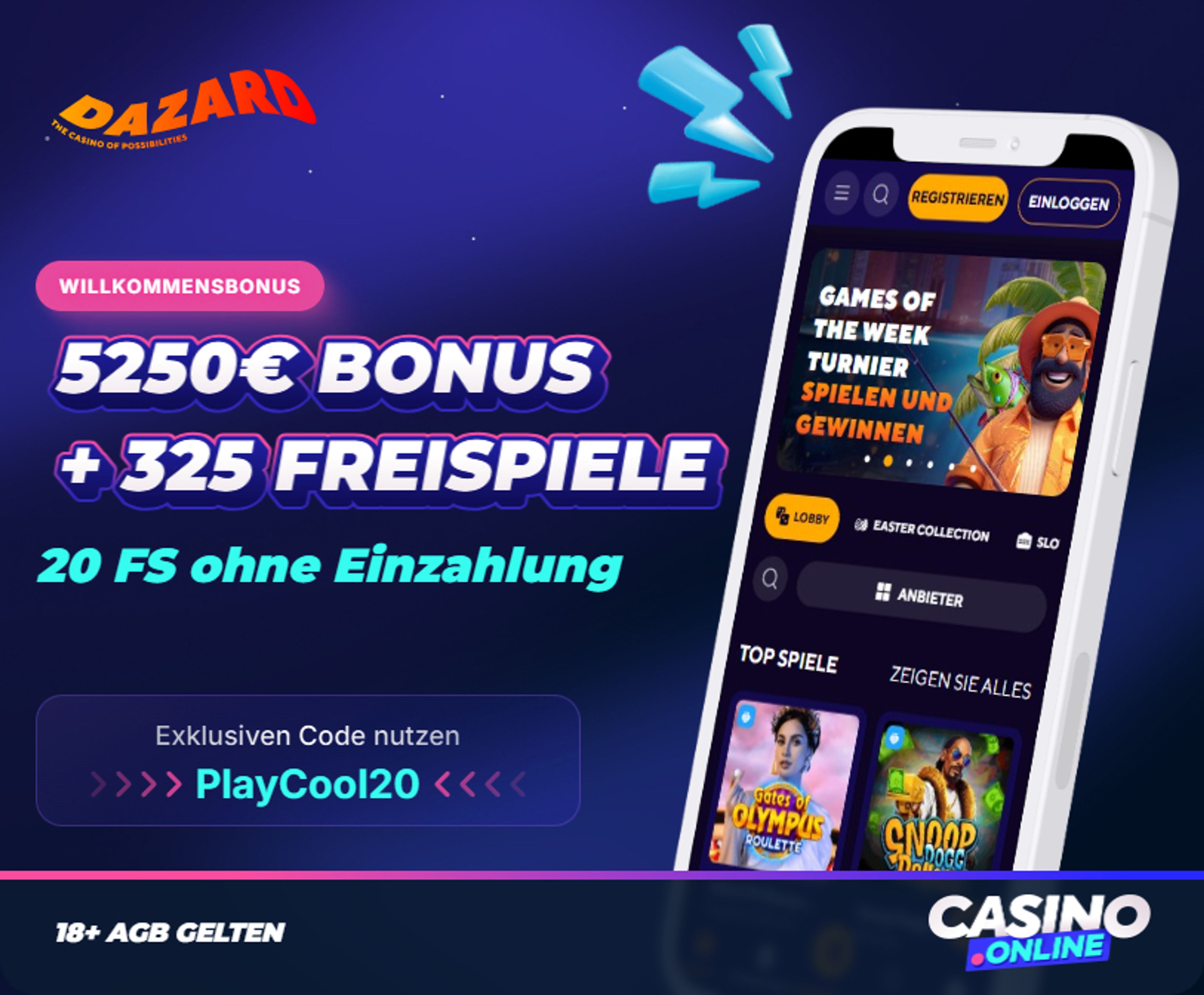 Dazard Casino Willkommensbonus