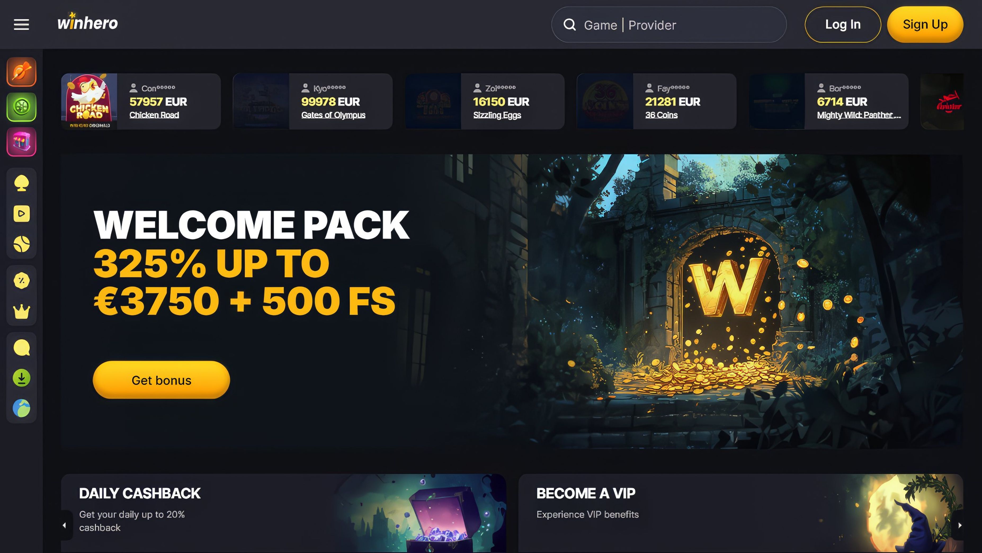 Winhero desktop screenshot 1