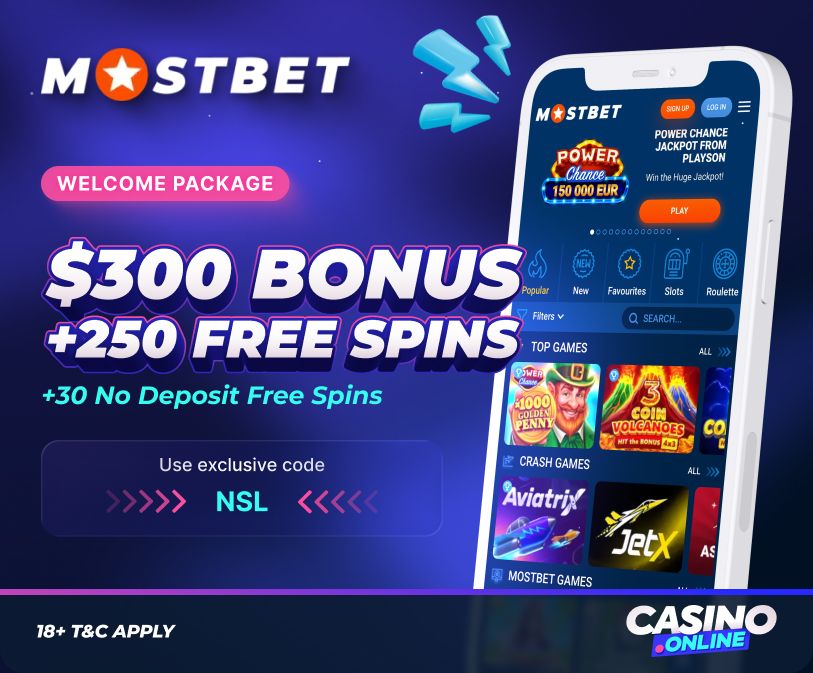 Mostbet Casino Bonus - 30 No-Deposit Free Spins!