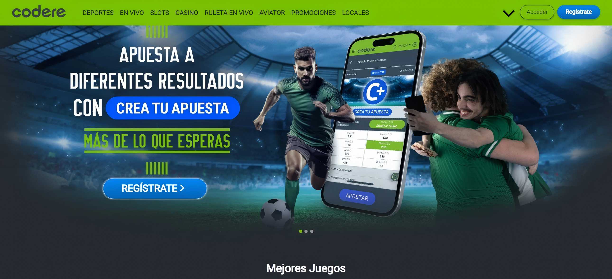 Página de inicio de Codere