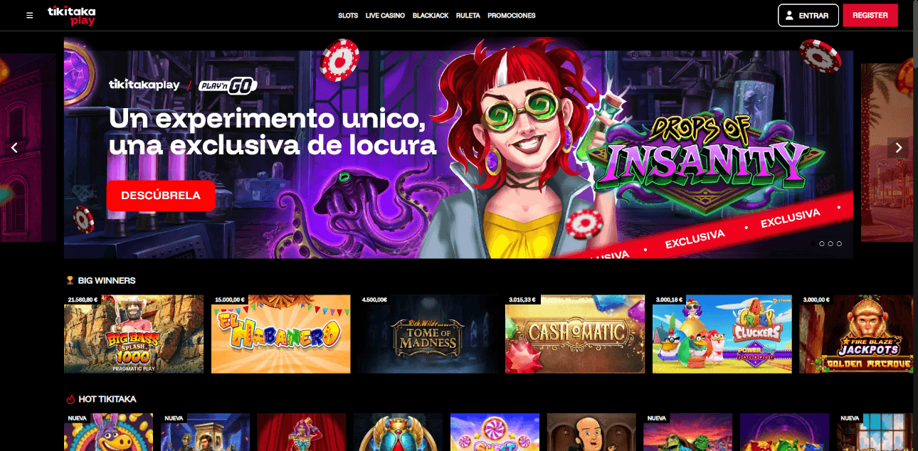 TikiTaka Casino desktop screenshot 1