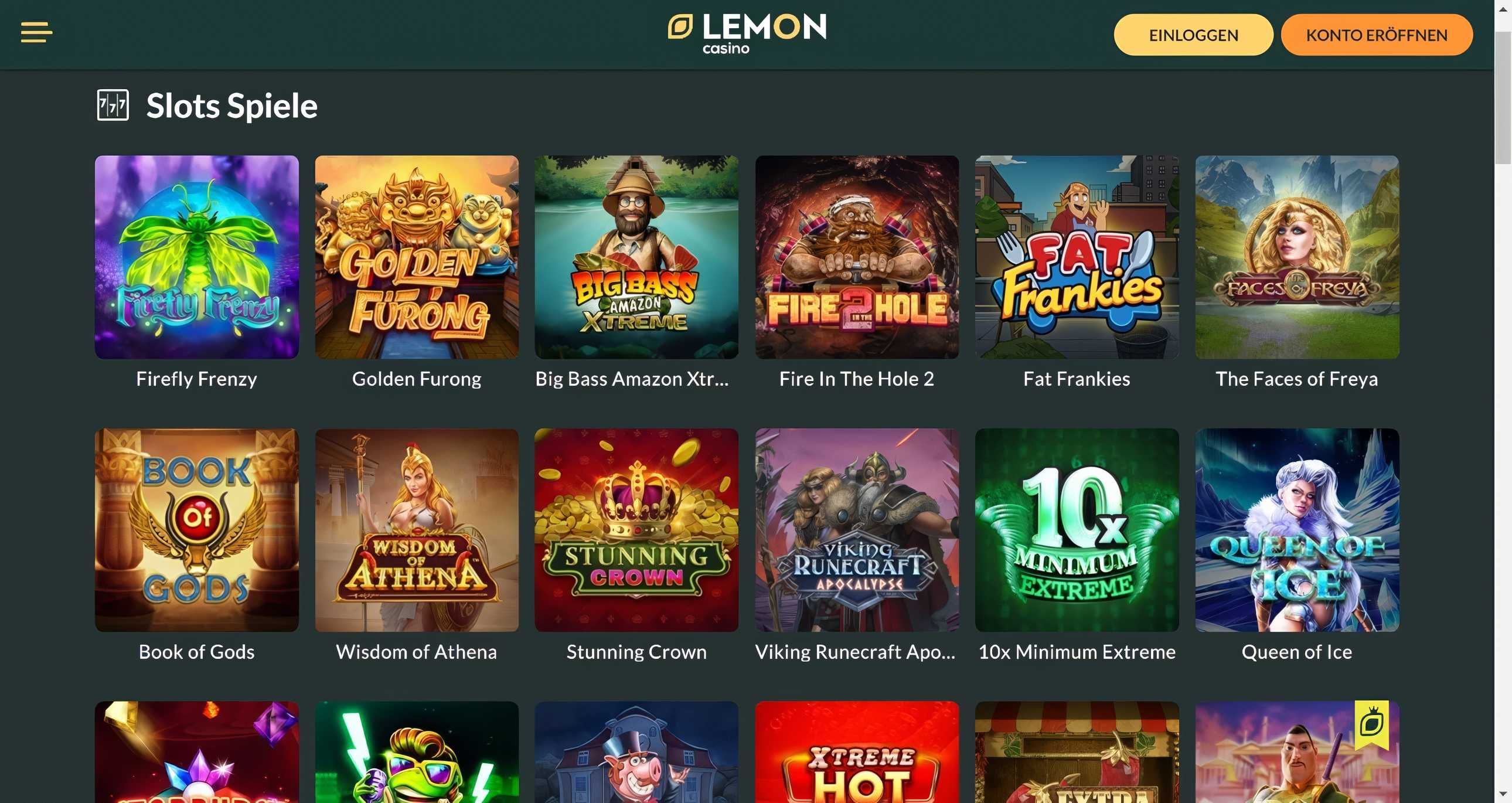 Lemon Casino desktop screenshot 2