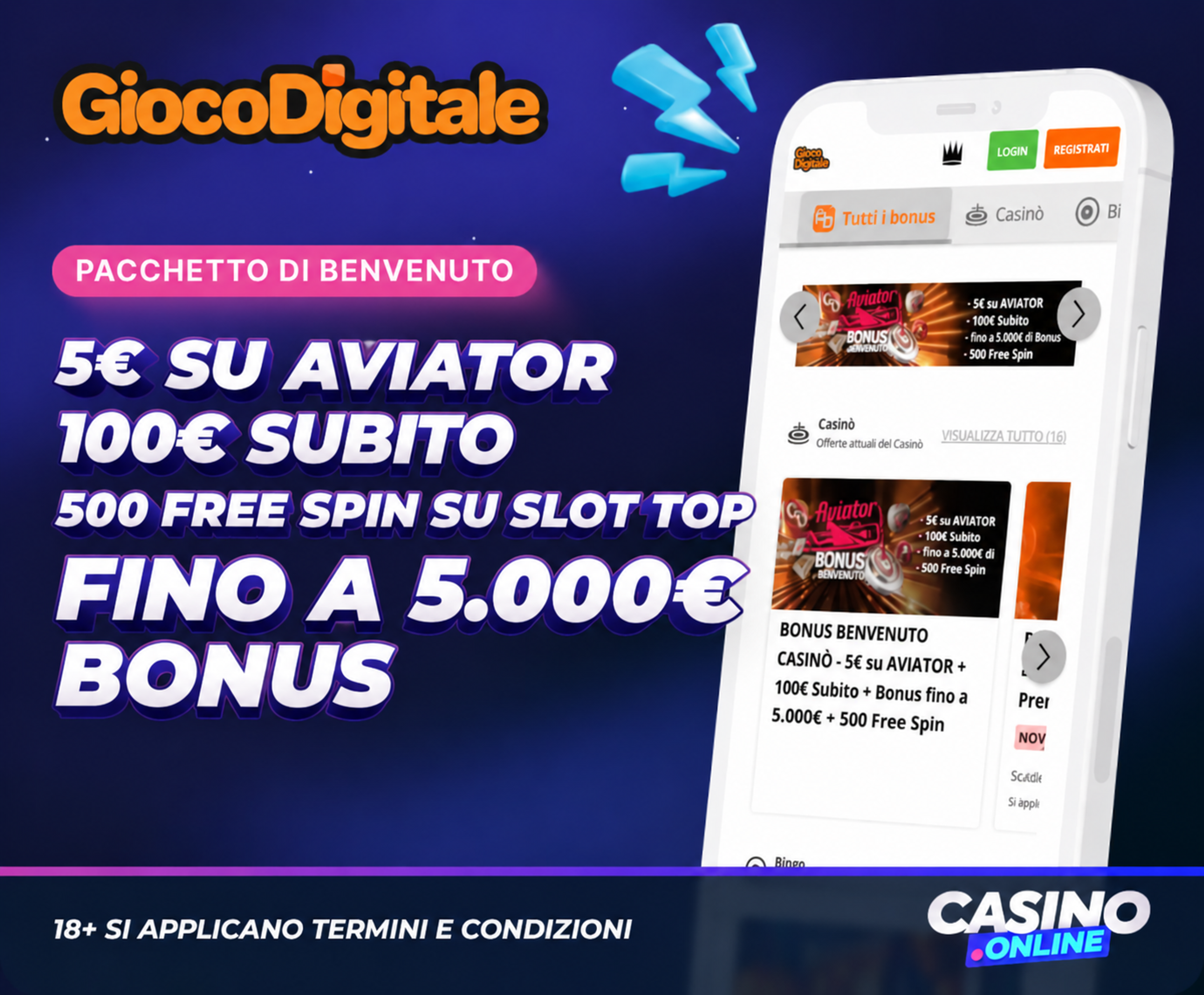 GiocoDigitale Casino Bonus di Benvenuto