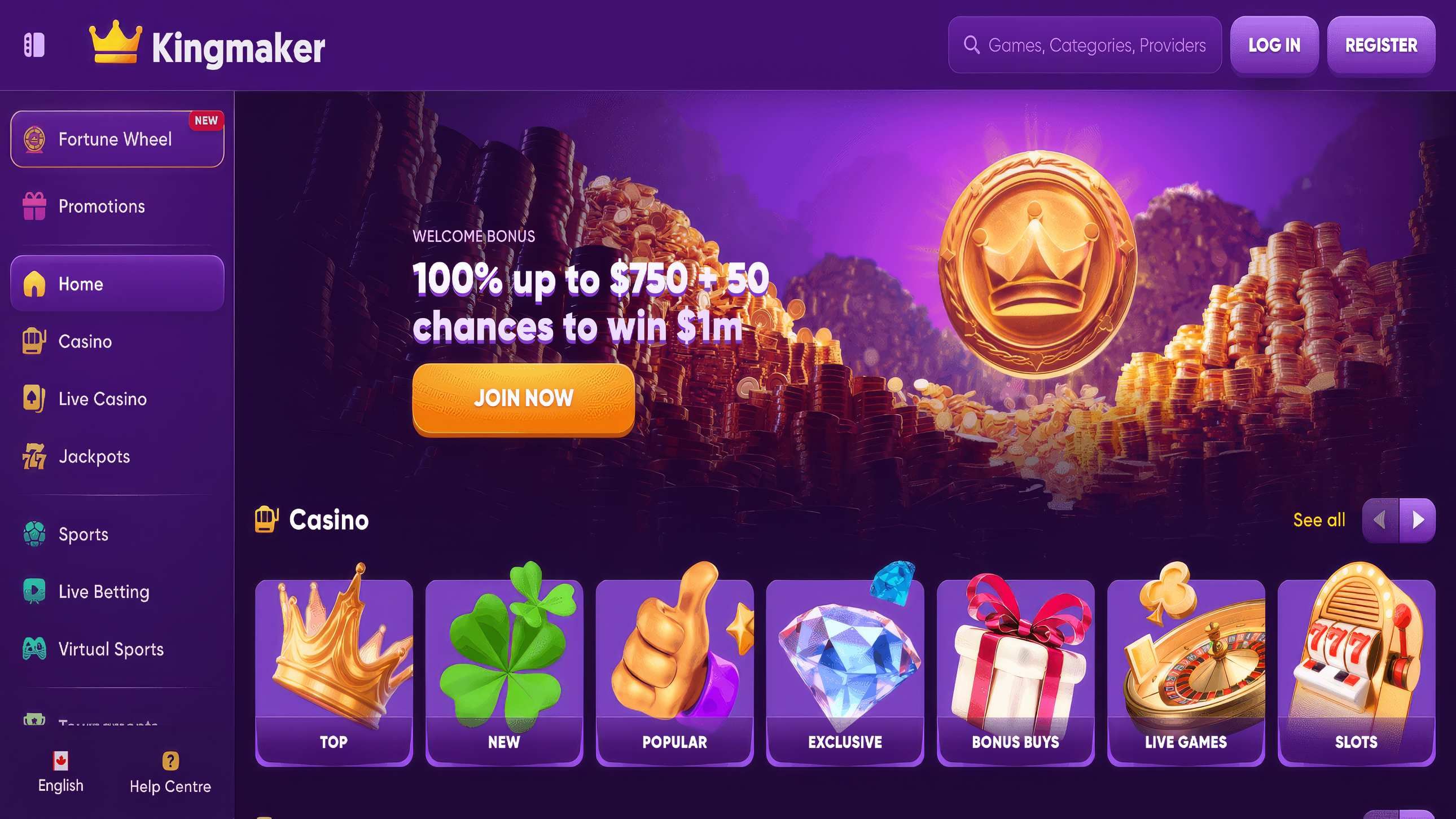 Kingmaker desktop screenshot 1