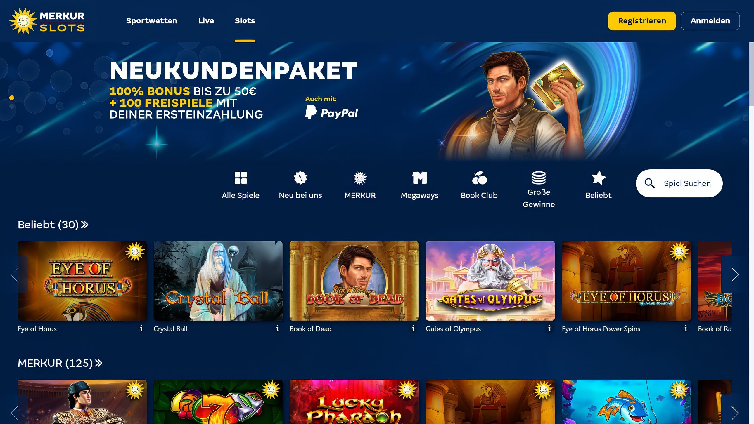 Merkur Slots desktop screenshot 2