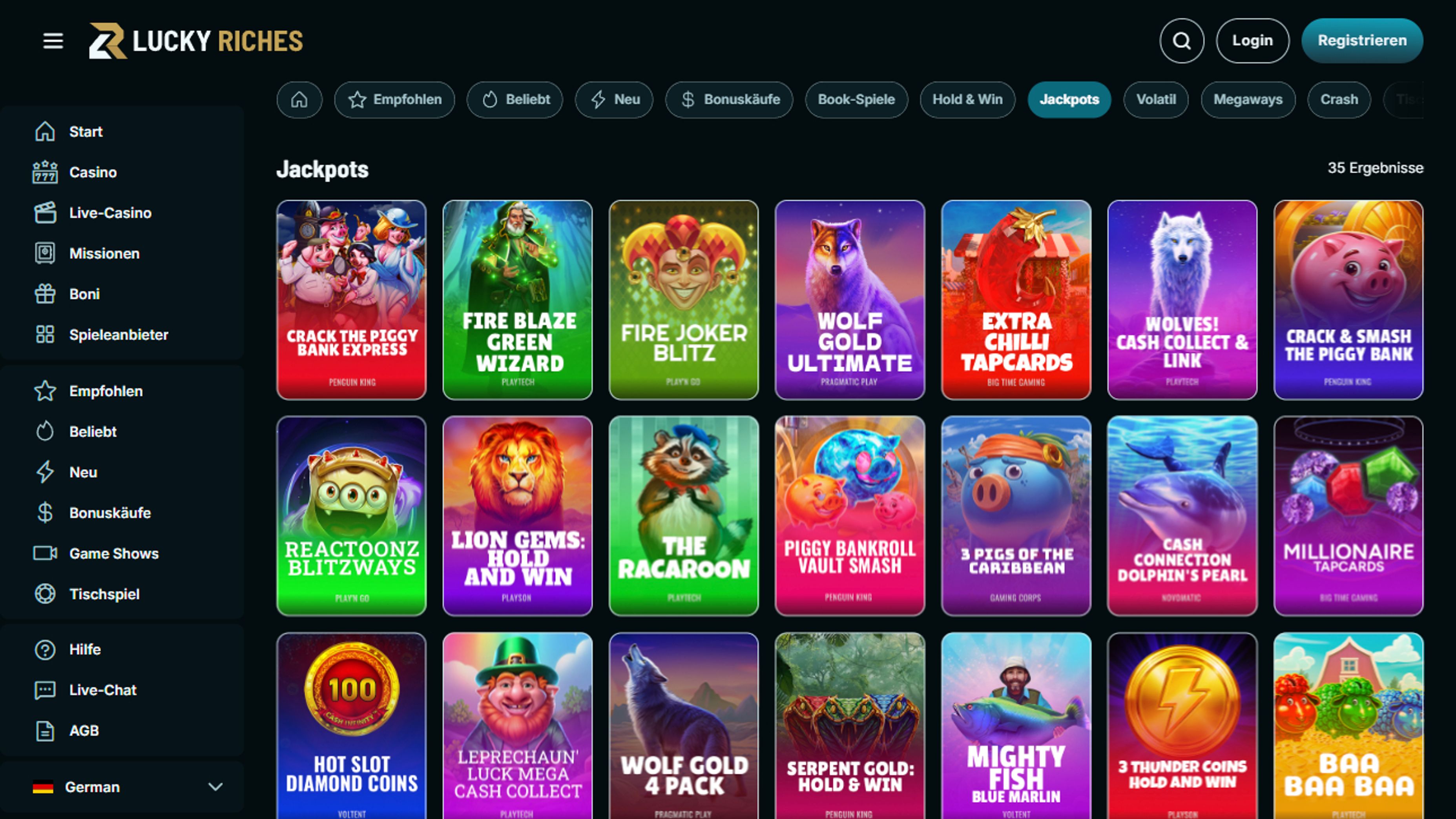 Lucky Riches desktop screenshot 2