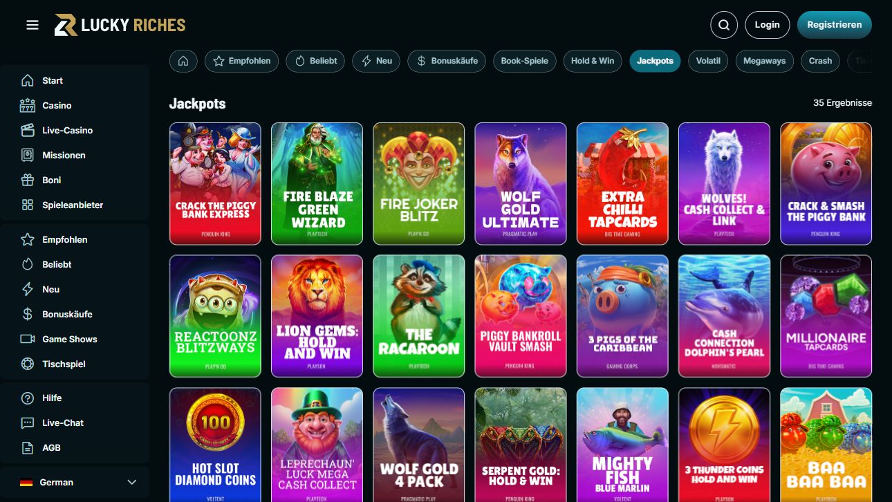 Lucky Riches desktop screenshot 2