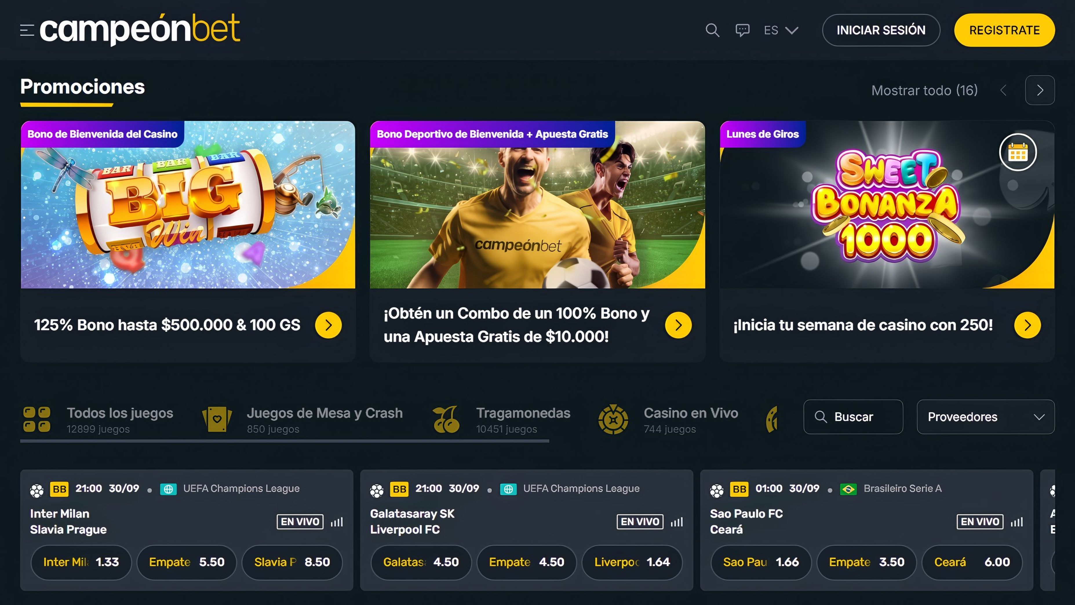 Campeonbet desktop screenshot 1