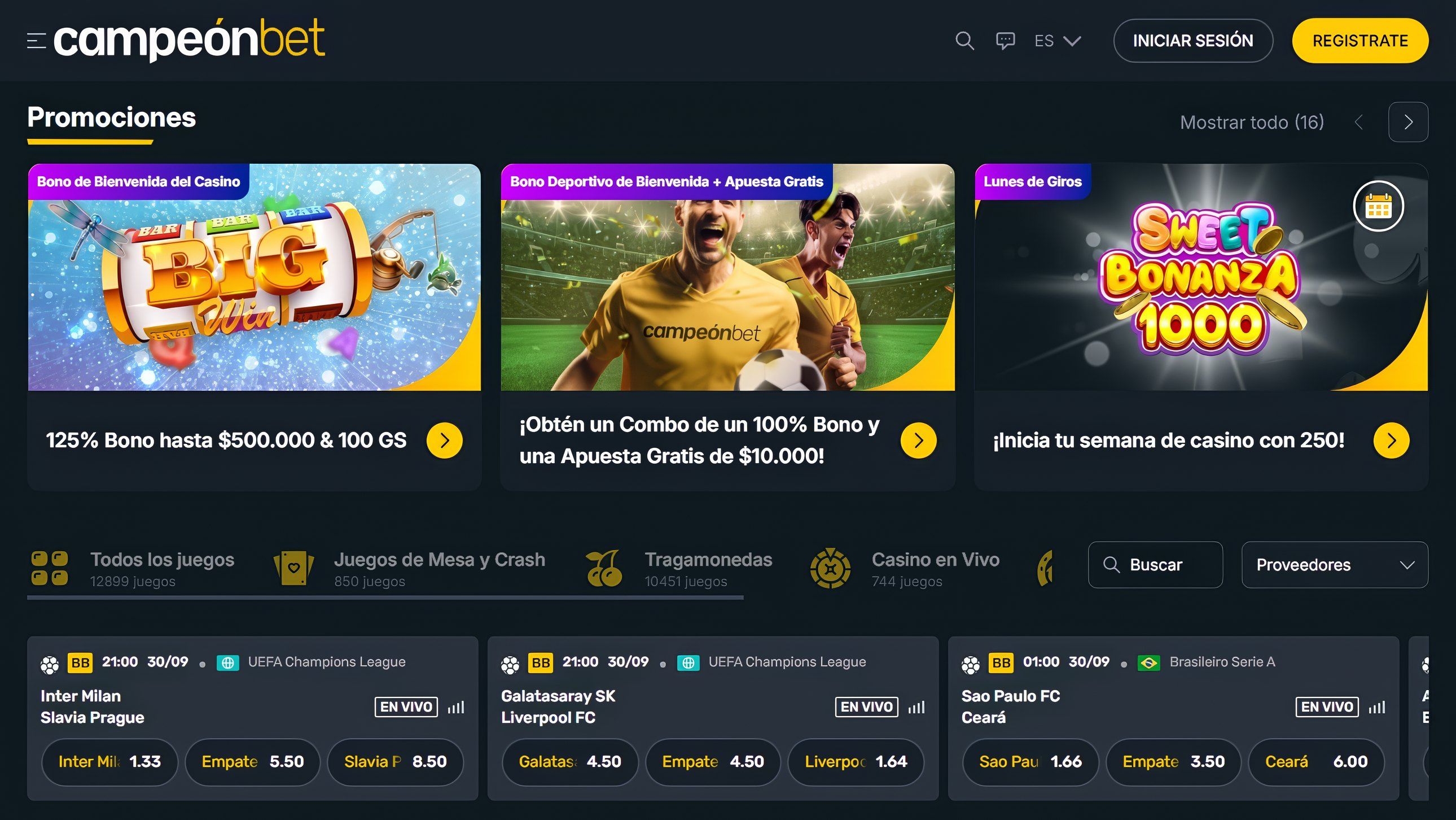 Campeonbet desktop screenshot 1