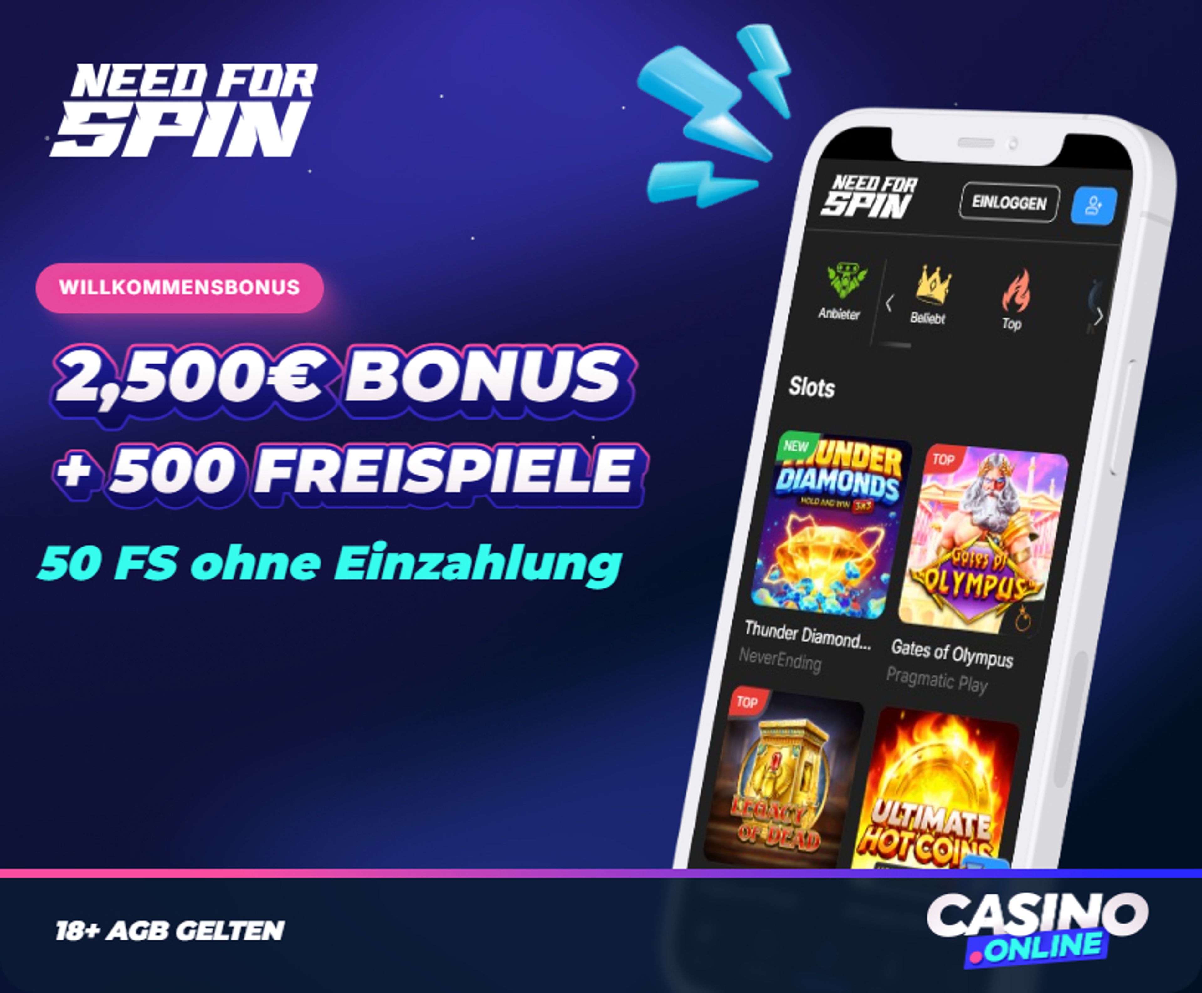 NeedForSpin Casino Willkommensangebot